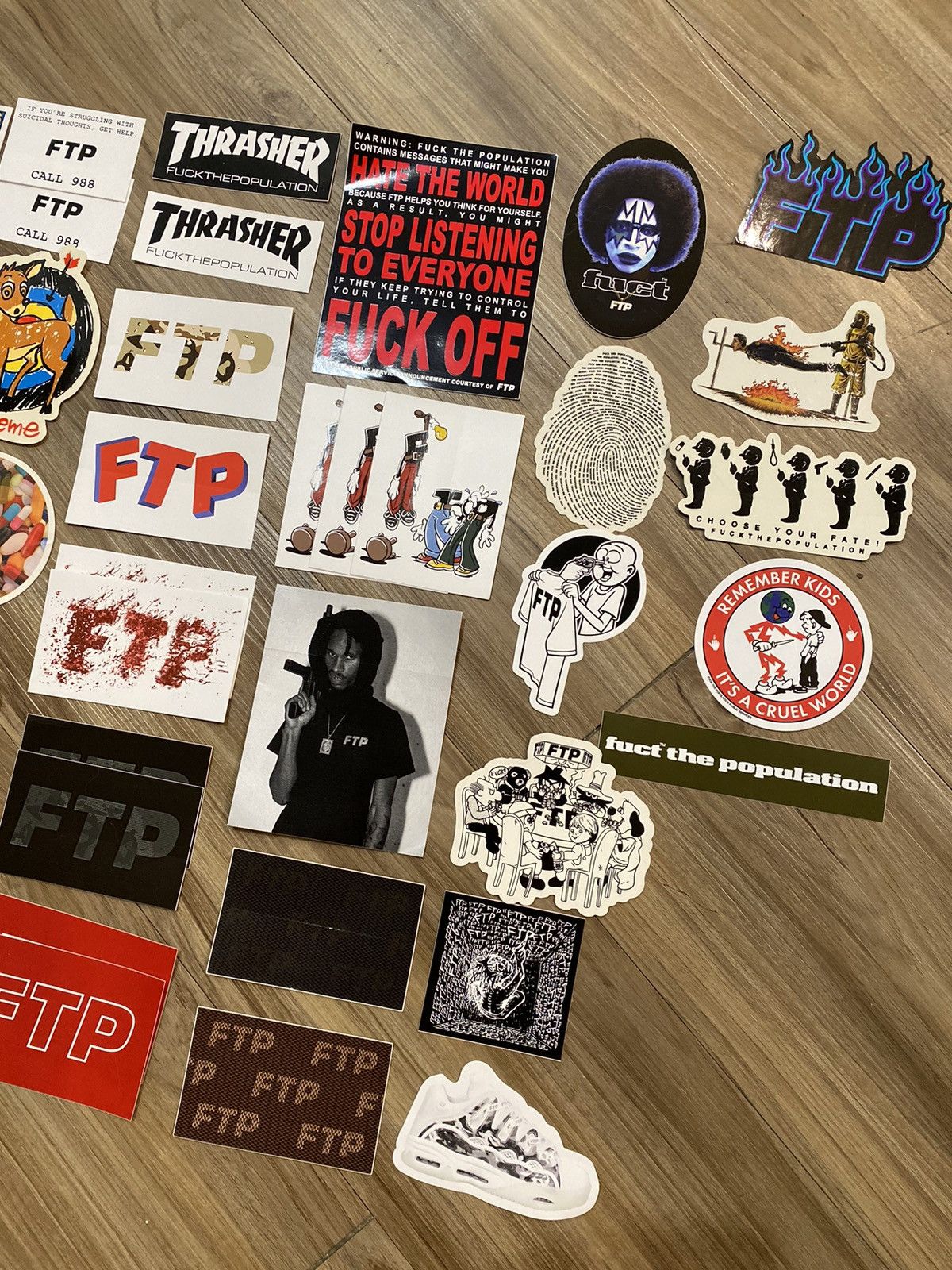 Vintage 90's fuct FTP Sticker good Set Supreme