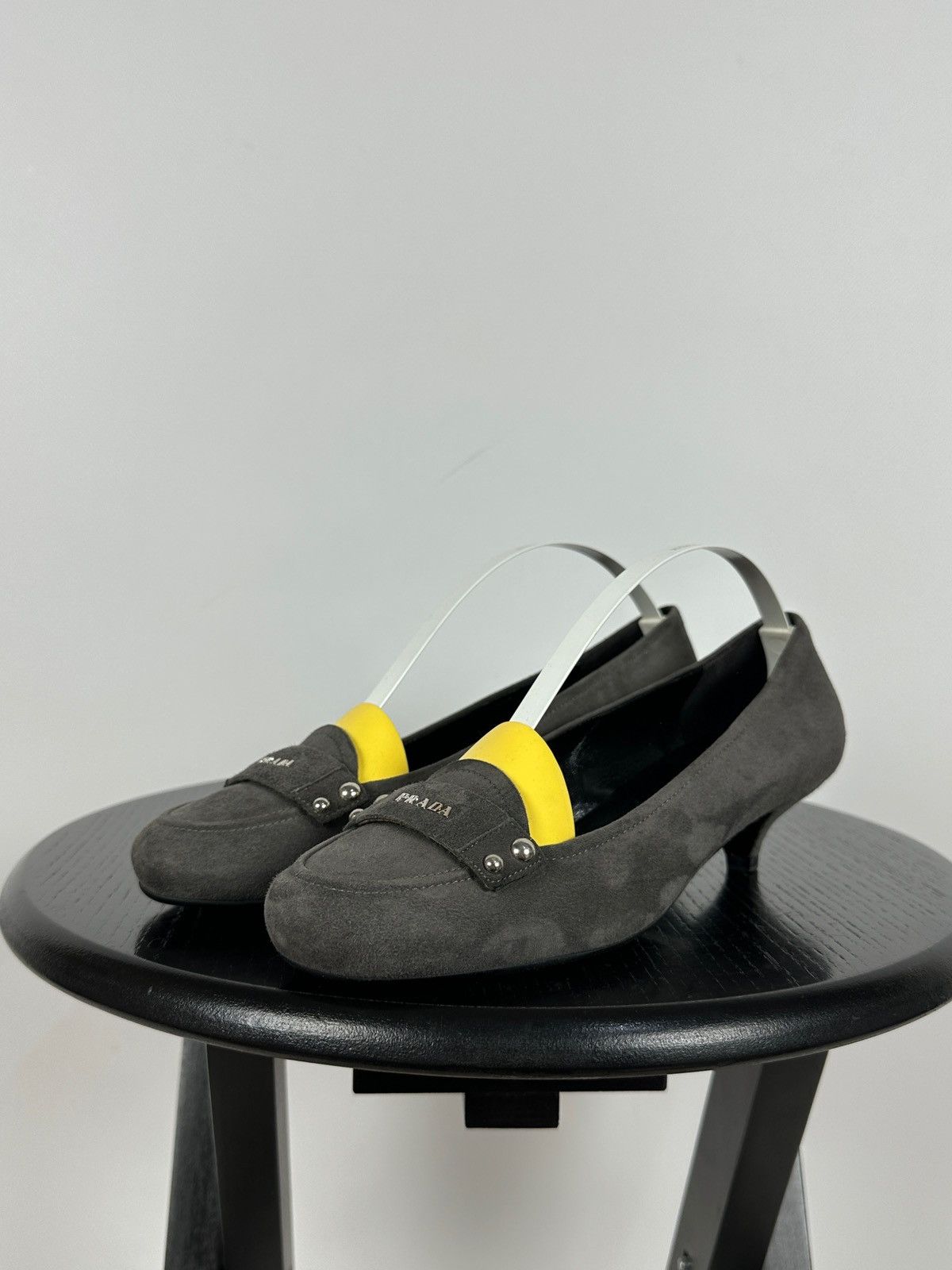 Prada Prada Gray Suede Loafers Moccasins Slip-On Shoes Size US 6.5 / IT 36.5 - 11 Thumbnail