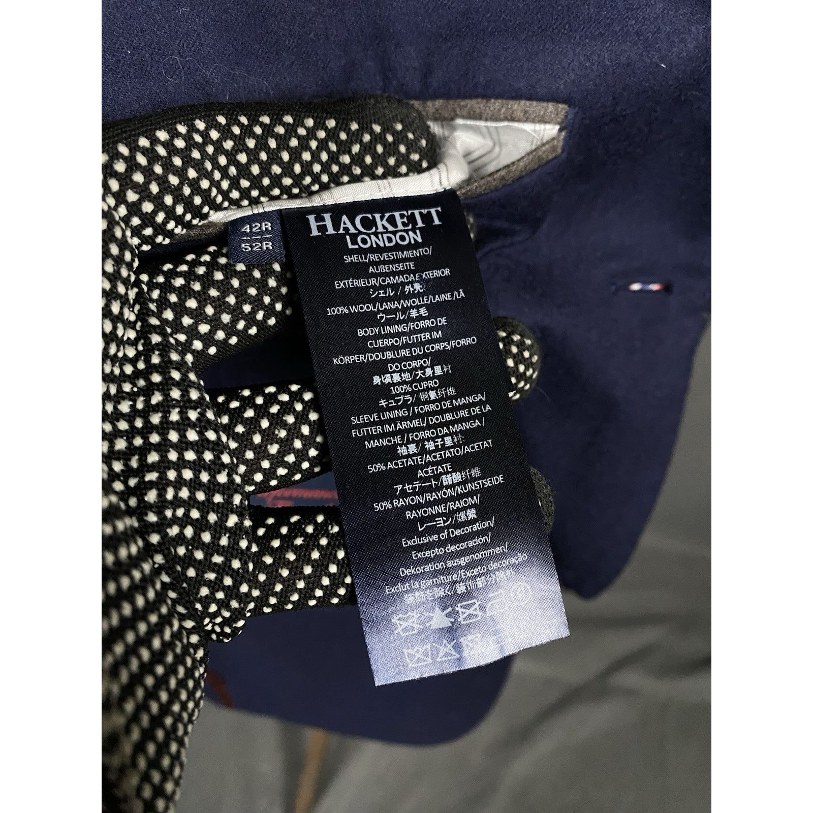 Hackett MINT! Hackett London Men's Blue Twill Wool Blazer Sportcoat Size 42R - 9 Thumbnail