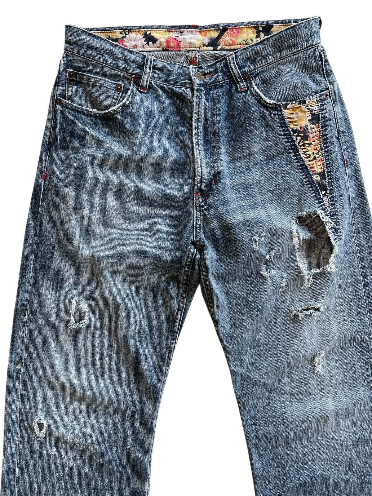 Vintage Japanese Distressed Vintage Denim Size US 30 / EU 46 - 6 Thumbnail