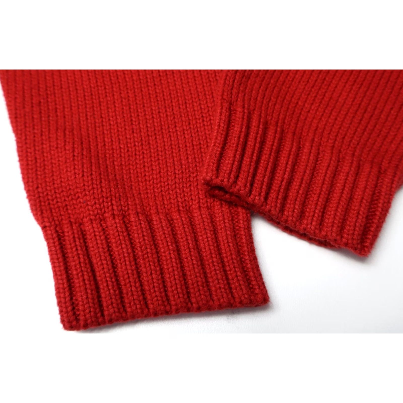 Ralph Lauren RALPH LAUREN Lauren Jumper Women's MEDIUM Red Rib Knitted Button Pure Cotton Size M / US 6-8 / IT 42-44 - 6 Thumbnail