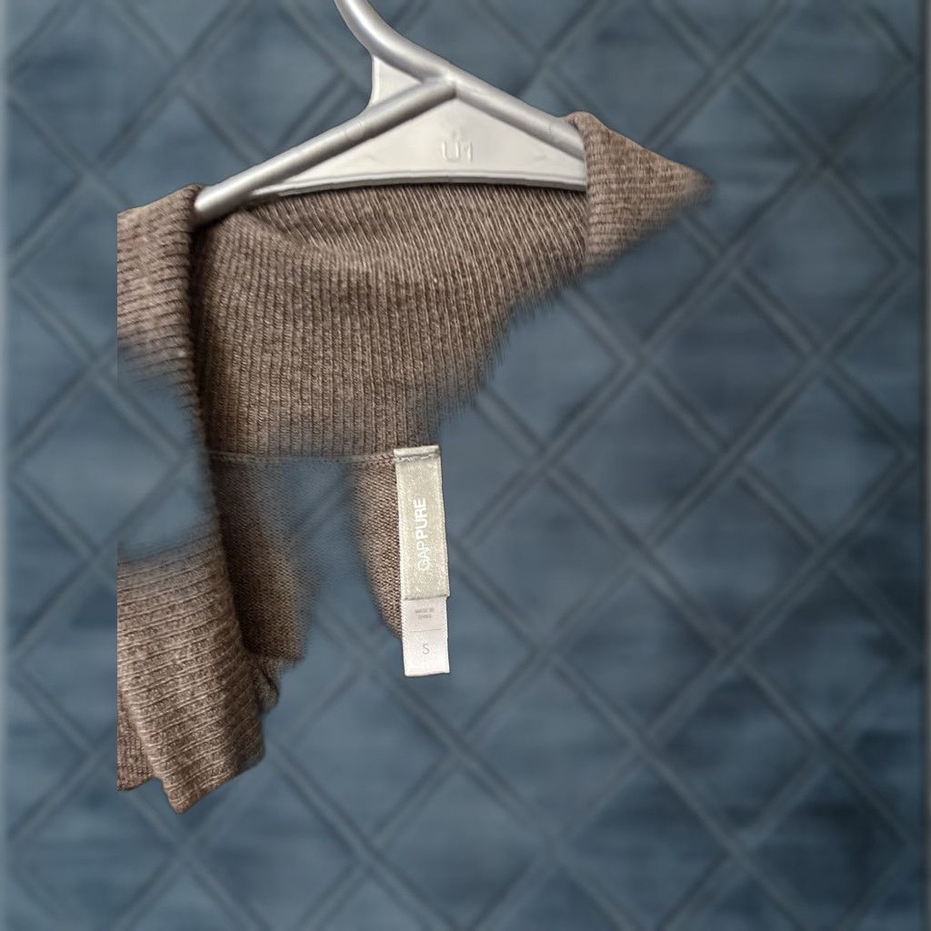 Gap Gap Sweater Women's Pullover Turtleneck Long Sleeve S Brown Cashmere Blend Nylon Viscose Polyester Knit Vintage No Size S / US 4 / IT 40 - 1 Thumbnail