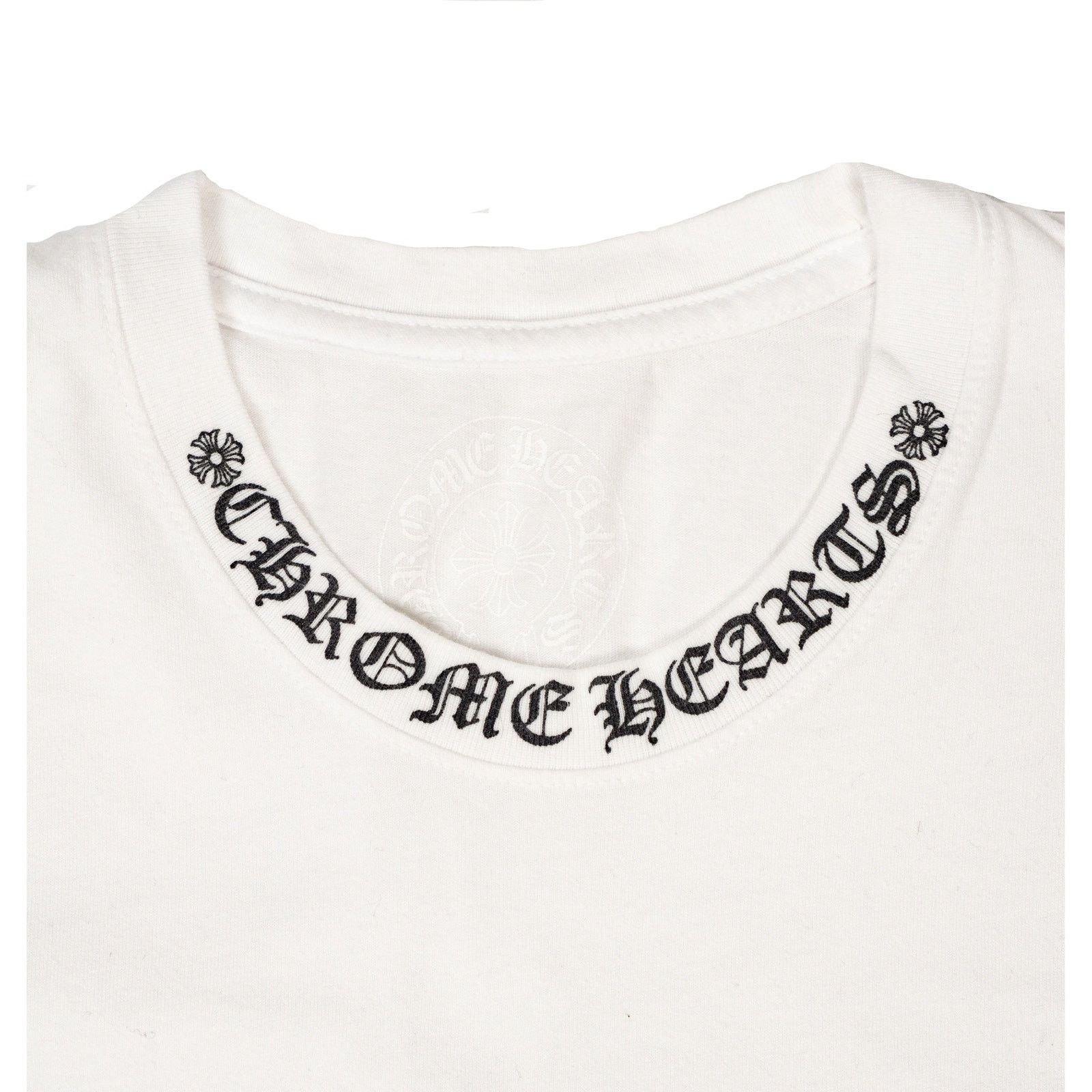 Chrome Hearts Neck Logo Long Sleeve 'White' Size US XL / EU 56 / 4 - 5 Thumbnail