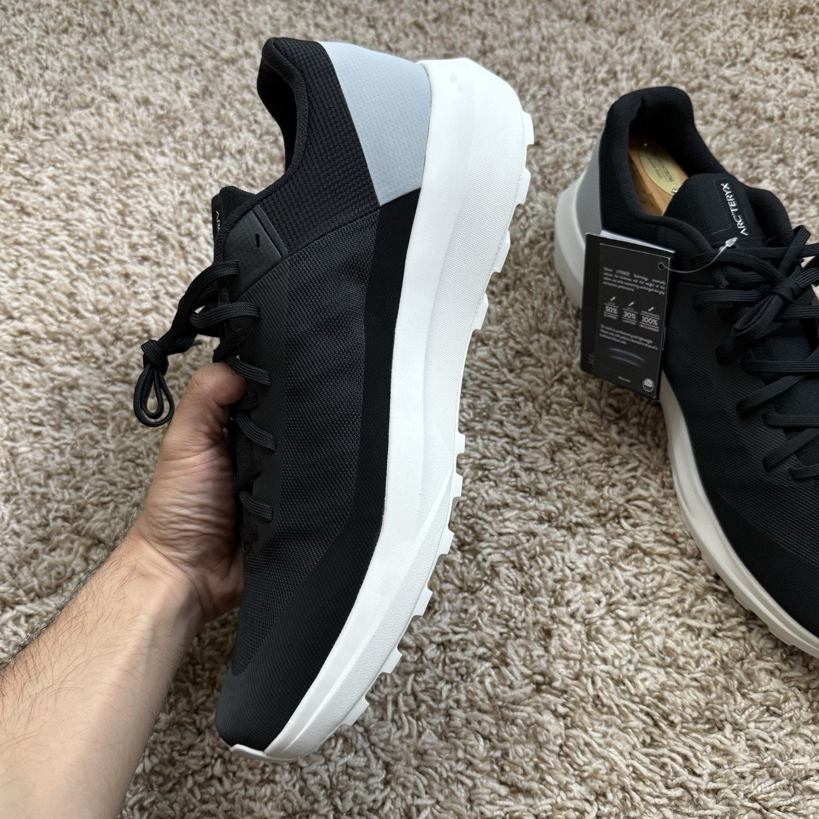 Arc'teryx NWT Arc'teryx Norvan LD 4 Size 13 Black/Arctic Silk White Size US 13 / EU 46 - 6 Thumbnail