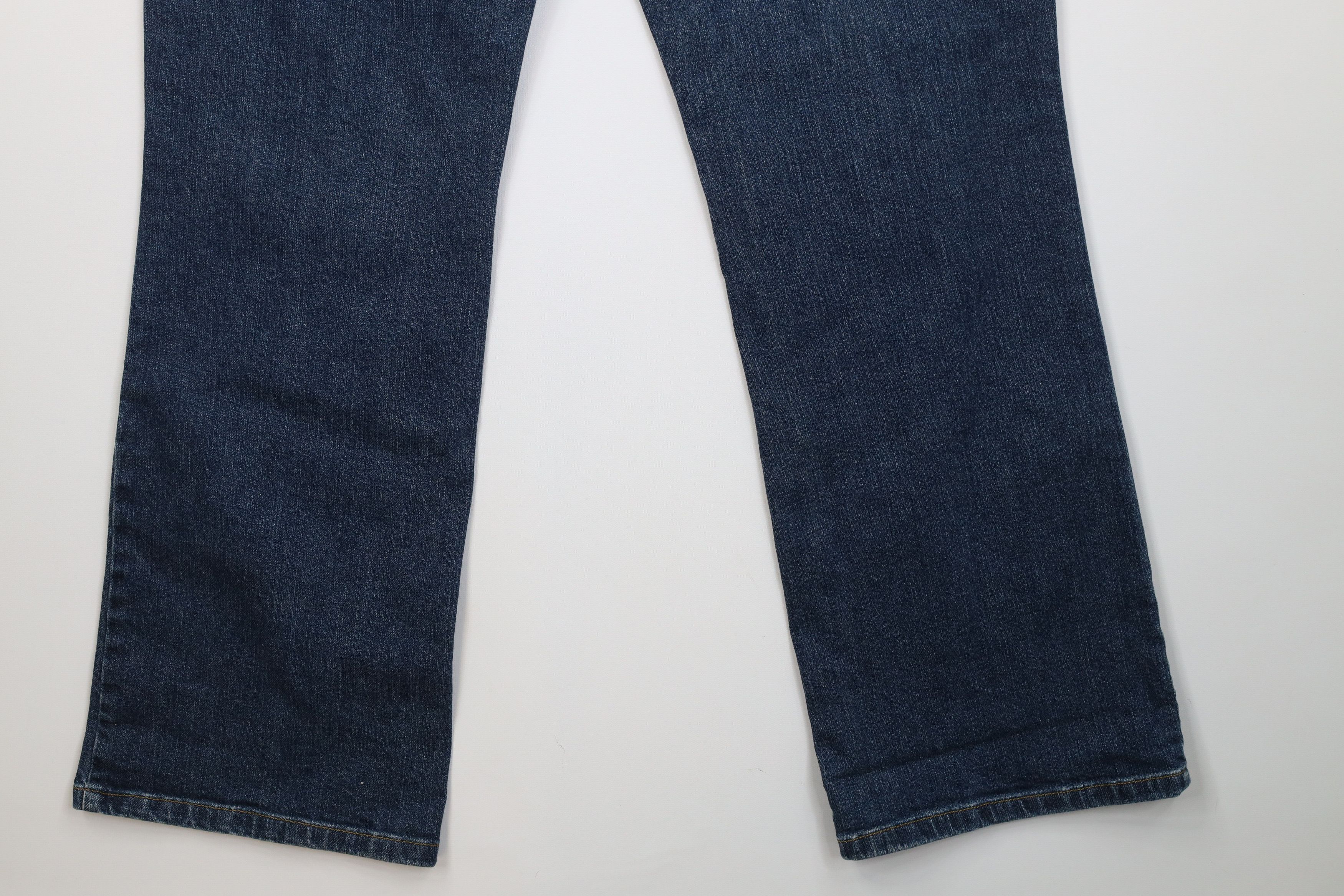 Lands' End Vintage 90s Y2K Lands End Flared Wide Leg Denim Jeans Blue Size 34" / US 12 / IT 48 - 13 Thumbnail