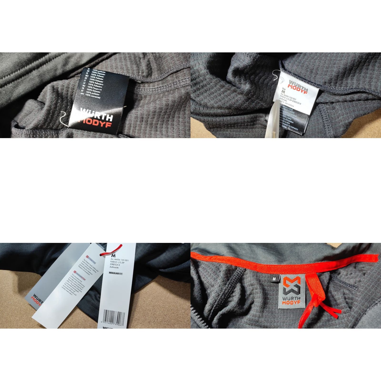 Vintage Würth MODYF Dark Gray Work Jacket Top Pullover Size M 1/2 Zip Fleece Workwear Jacket Unisex Adults M Gray 1/2 Zip Moisture Wicking Pockets Easy Care Size M / US 6-8 / IT 42-44 - 8 Thumbnail