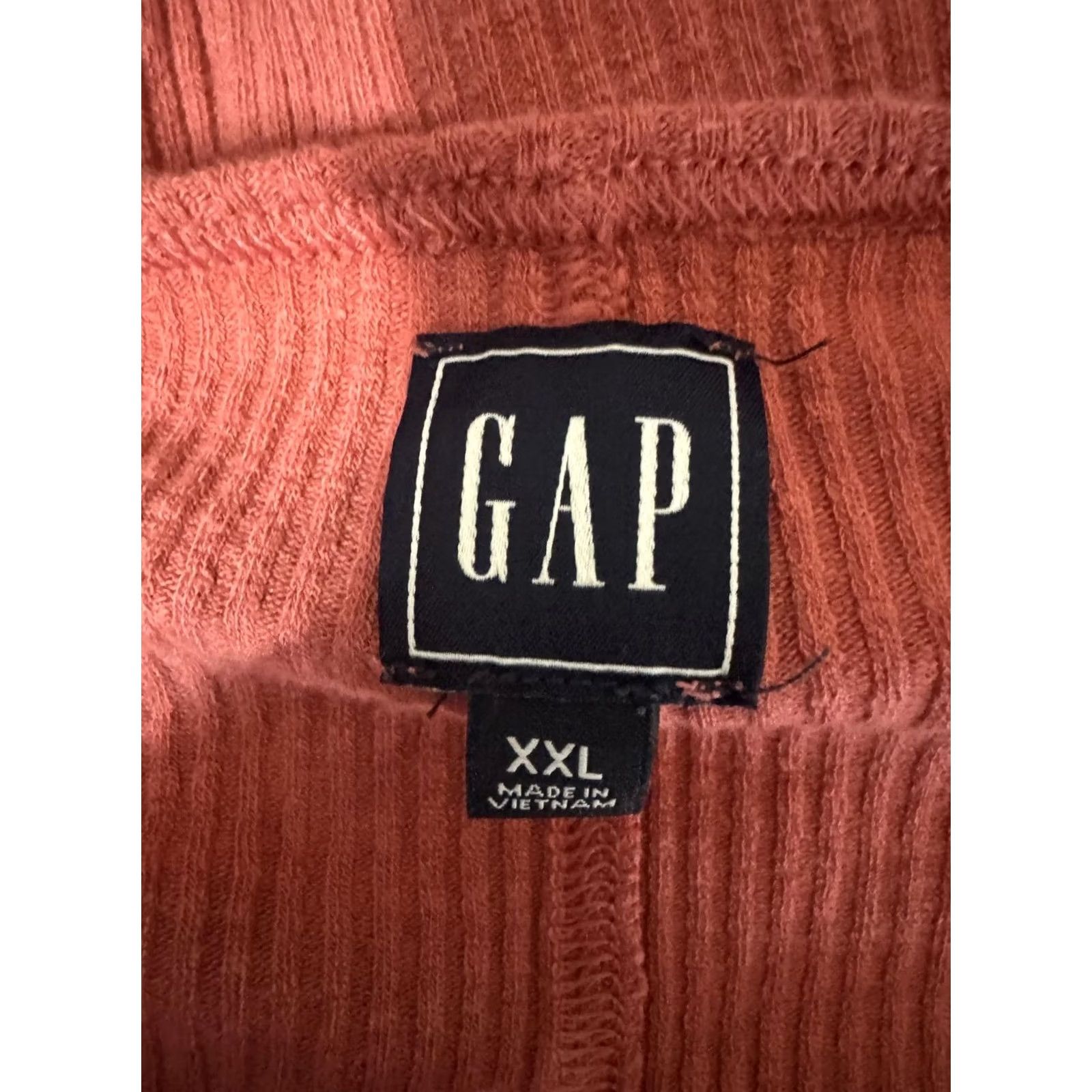 Gap GAP Women's Long Sleeve Top XL Red Shirt Blouse Scoop Neck Relaxed 100% Cotton Regular Women Size XL / US 12-14 / IT 48-50 - 2 Thumbnail