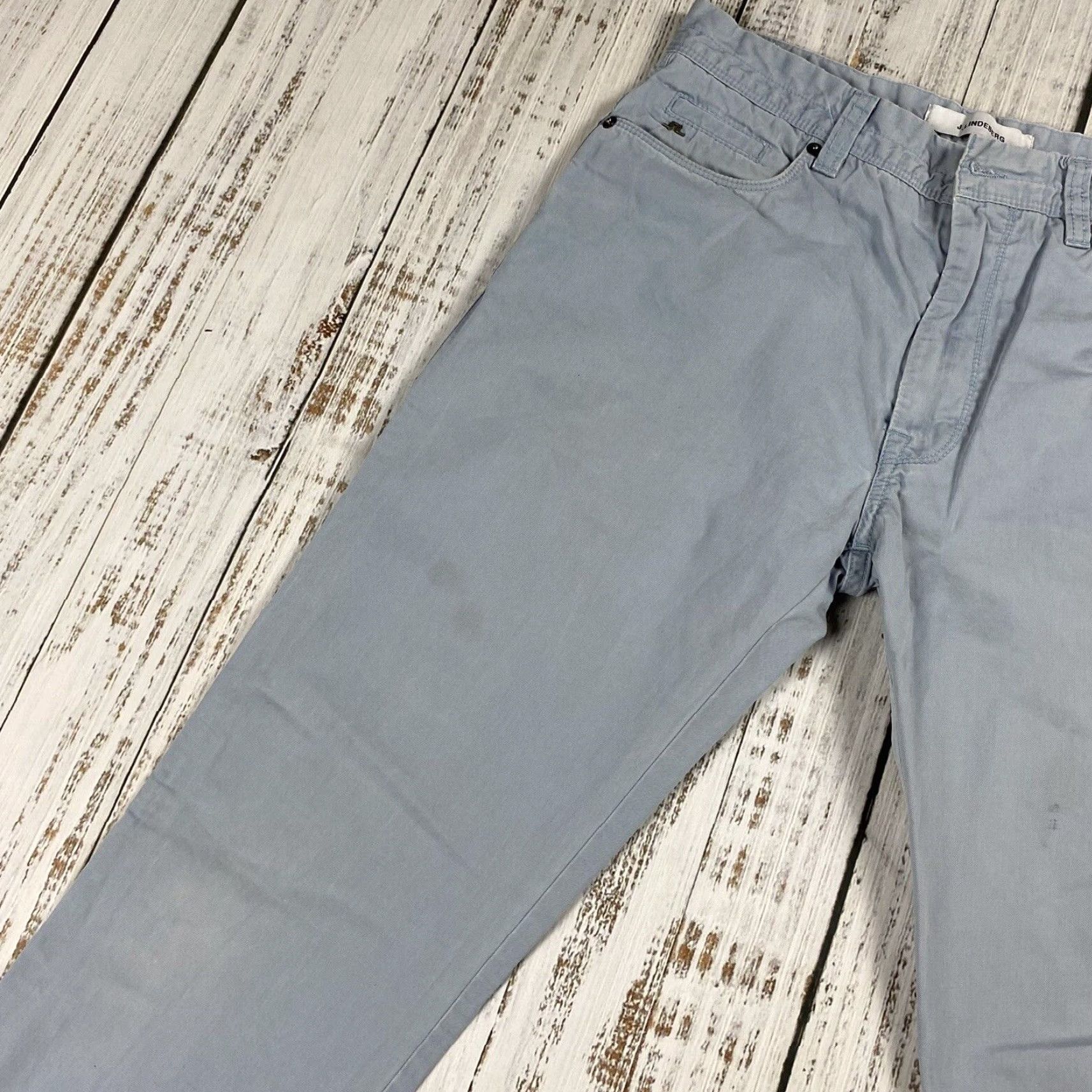 J.Lindeberg J.Lindeberg CHAZE Khakis Pants Cotton Slim Fit 30x34 Blue Men Casual 5-Pocket Flat Front Mens Size US 30 / EU 46 - 2 Thumbnail