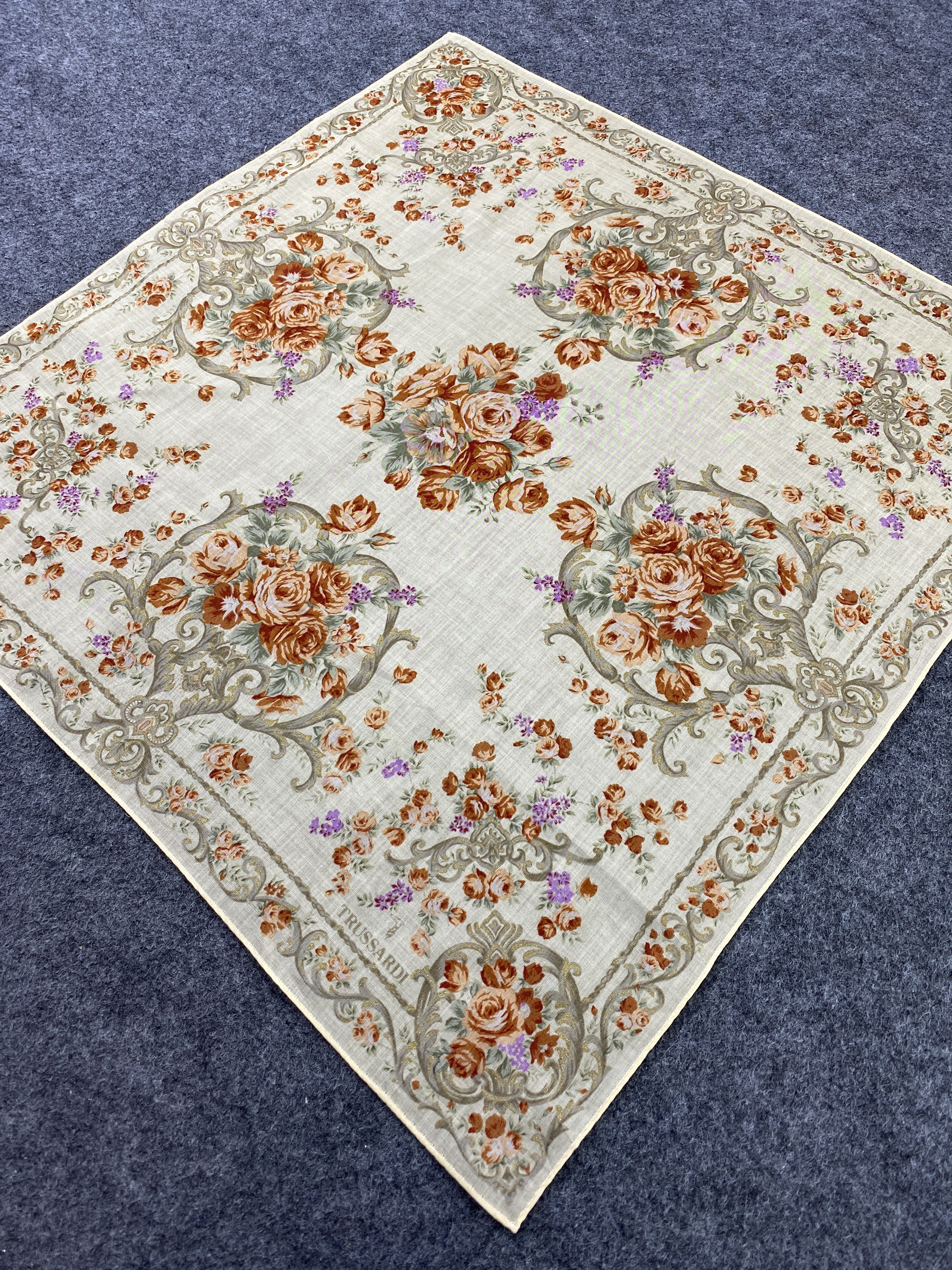 Trussardi × Vintage Trussardi Handkerchief / Bandana / Neckerchief-B196 Size ONE SIZE - 4 Thumbnail