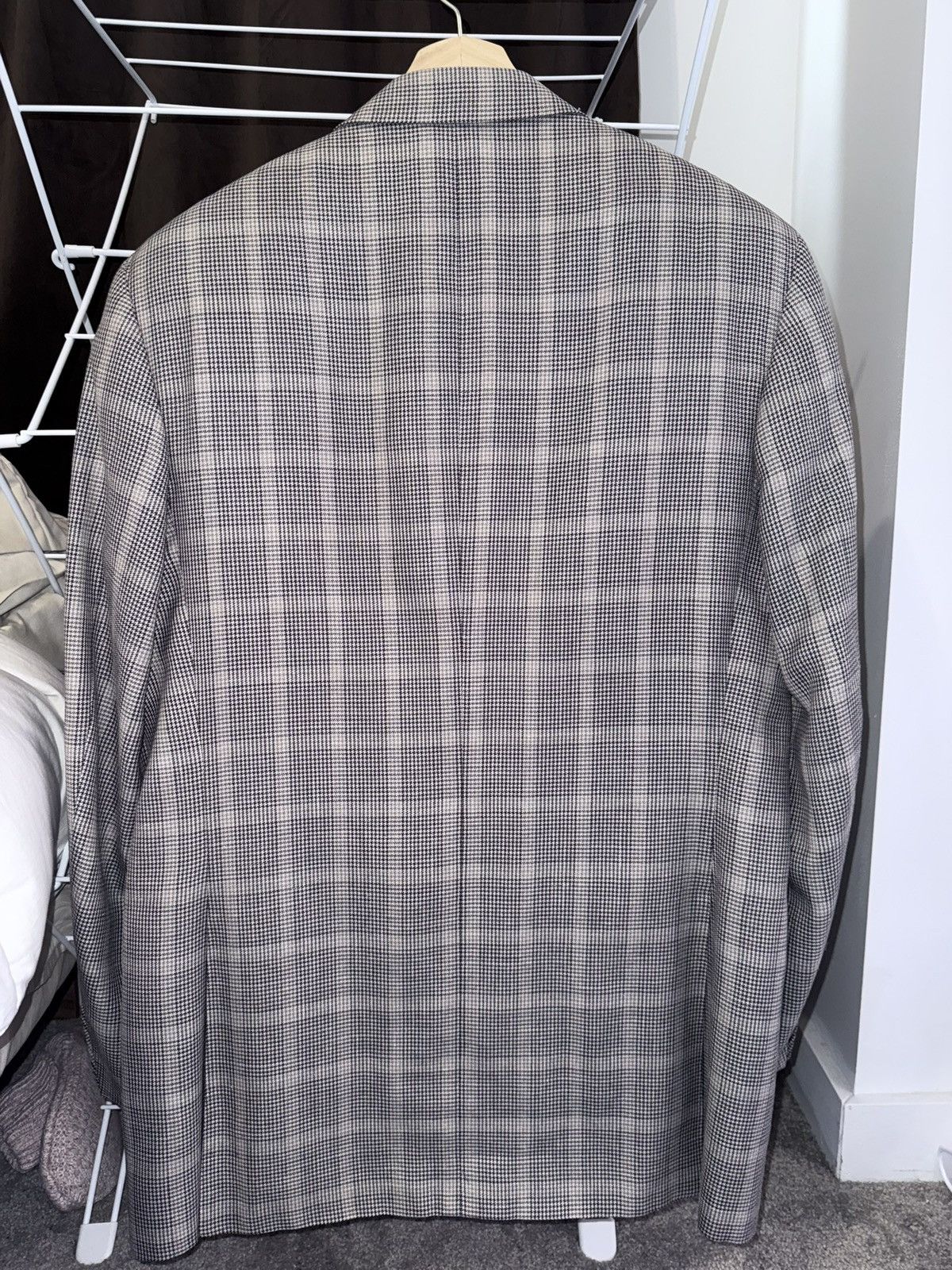 Canali Canali Plaid Wool Silk Linen Blend Sport Coat Size 44L - 2 Thumbnail