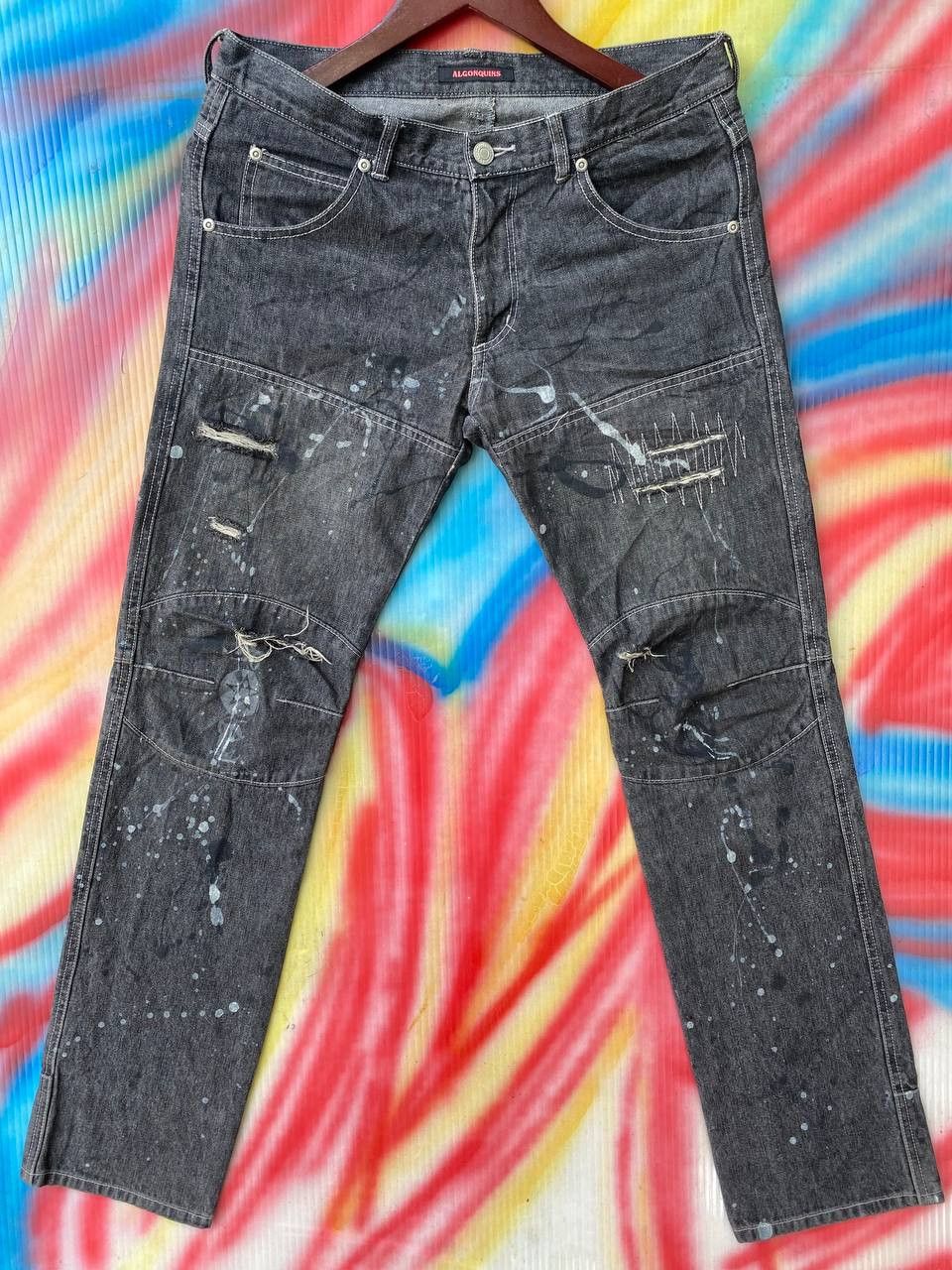 If Six Was Nine × Japanese Brand The Anarchy Algonquins Distressed Demin Jeans Lgb Style Size US 31 - 2 Thumbnail