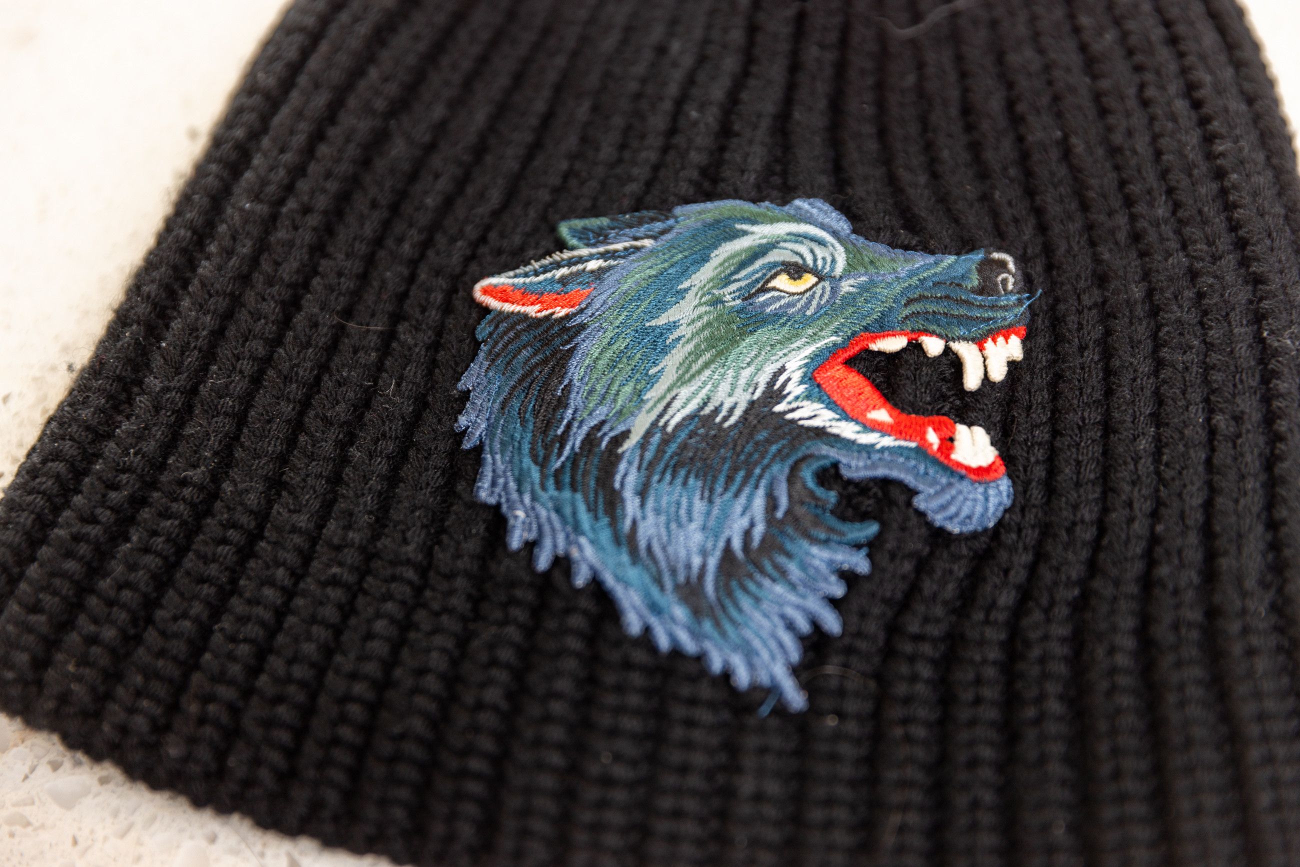 Gucci Gucci wolf motif beanie wool Size ONE SIZE - 4 Thumbnail
