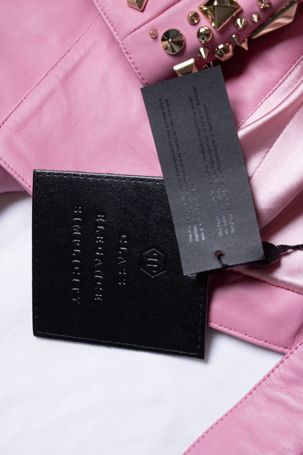 Philipp Plein Philipp Plein, Pink Disney cropped leather biker Size S / US 4 / IT 40 - 7 Thumbnail