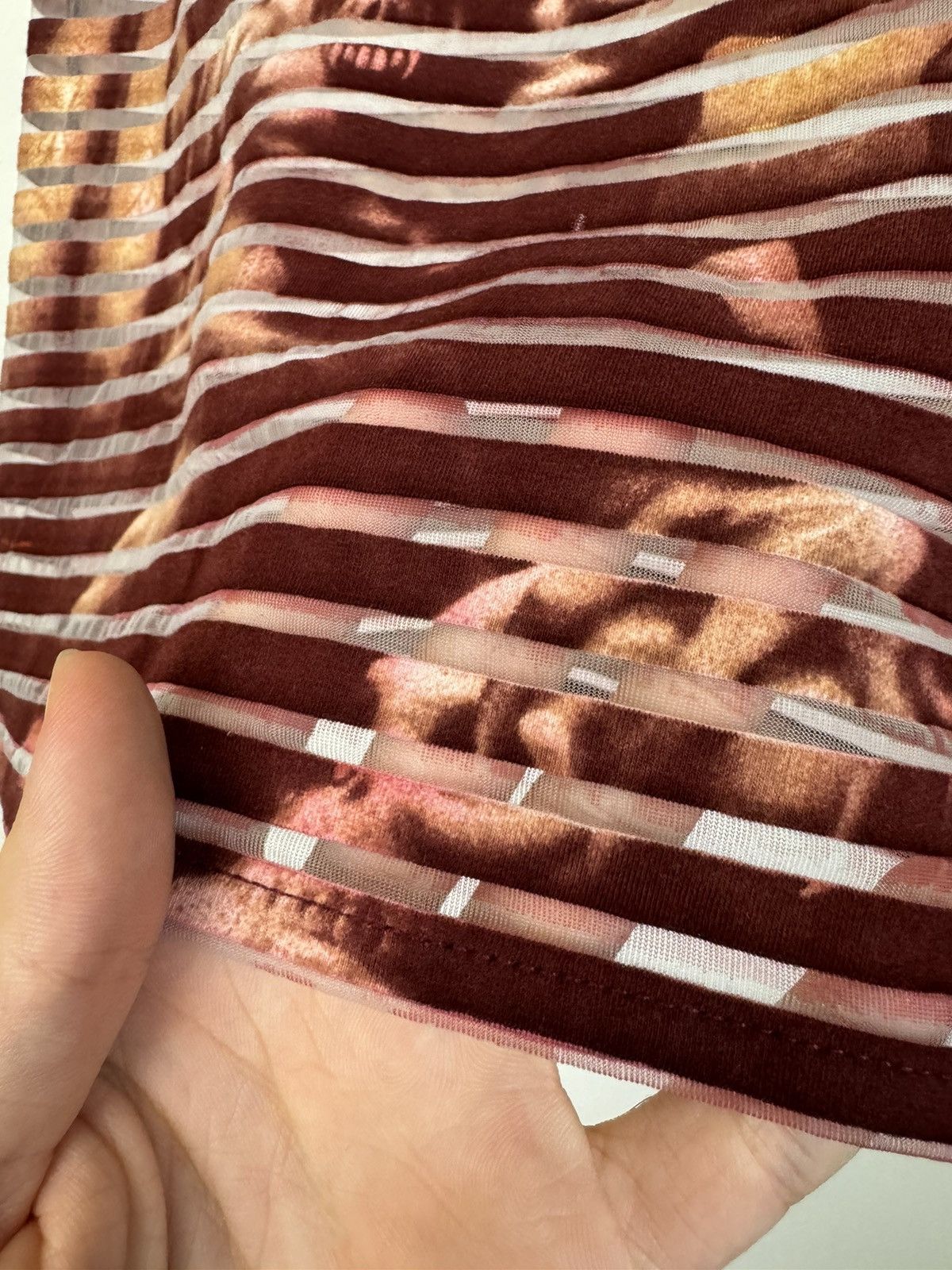Jean Paul Gaultier 2001 Satan tank top demon archive tee mesh stripe shirt Size S / US 4 / IT 40 - 6 Thumbnail