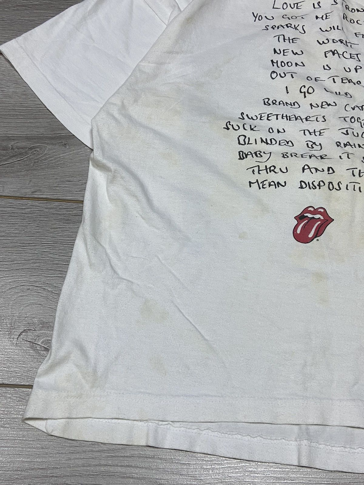 Vintage Rolling Stones 1995 voodoo lounge vintage big print t-shirt Size US L / EU 52-54 / 3 - 14 Thumbnail