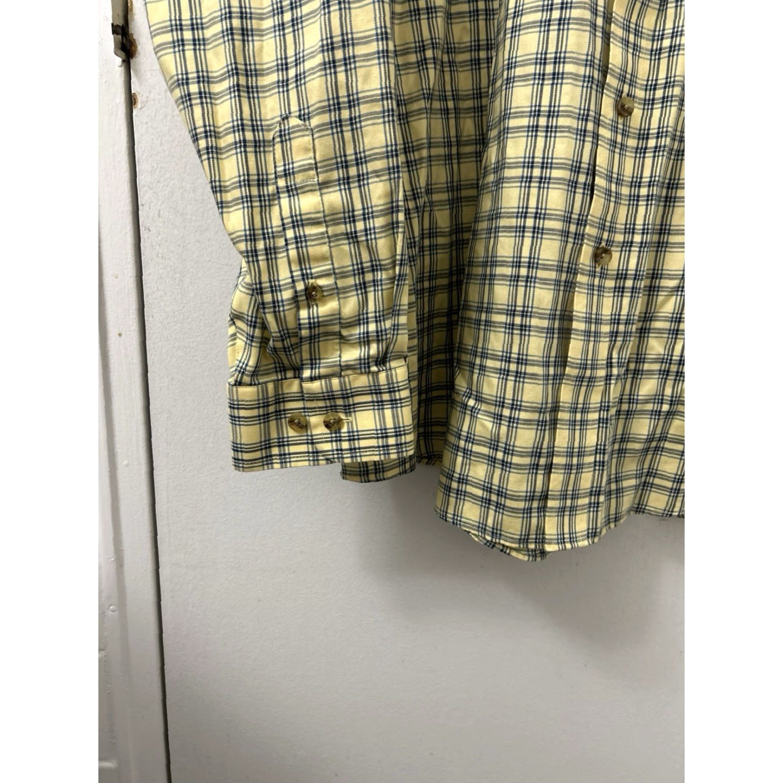 Vintage VINTAGE LL Bean Twill Sport Shirt Mens XL Yellow Plaid Button-Down 503307 Size US XL / EU 56 / 4 - 6 Thumbnail