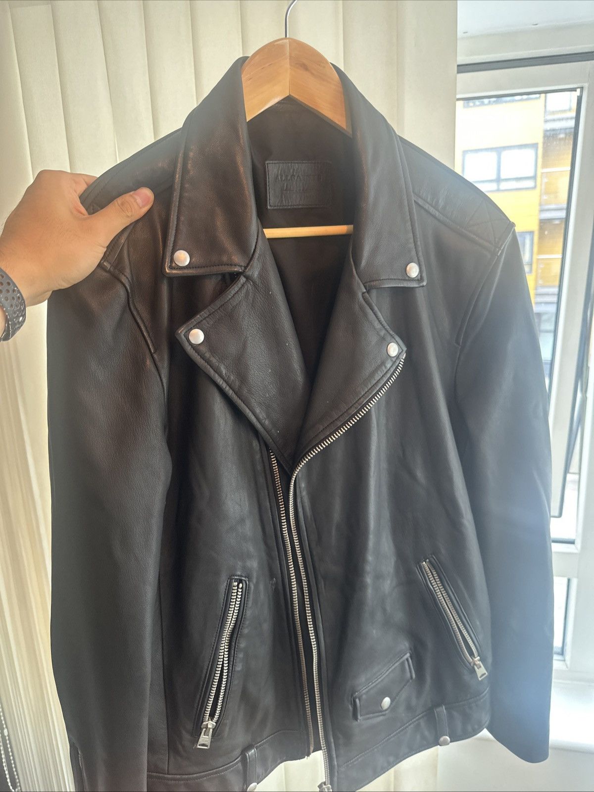 Allsaints Allsaints Milo biker leather jacket Size US L / EU 52-54 / 3 - 1 Thumbnail