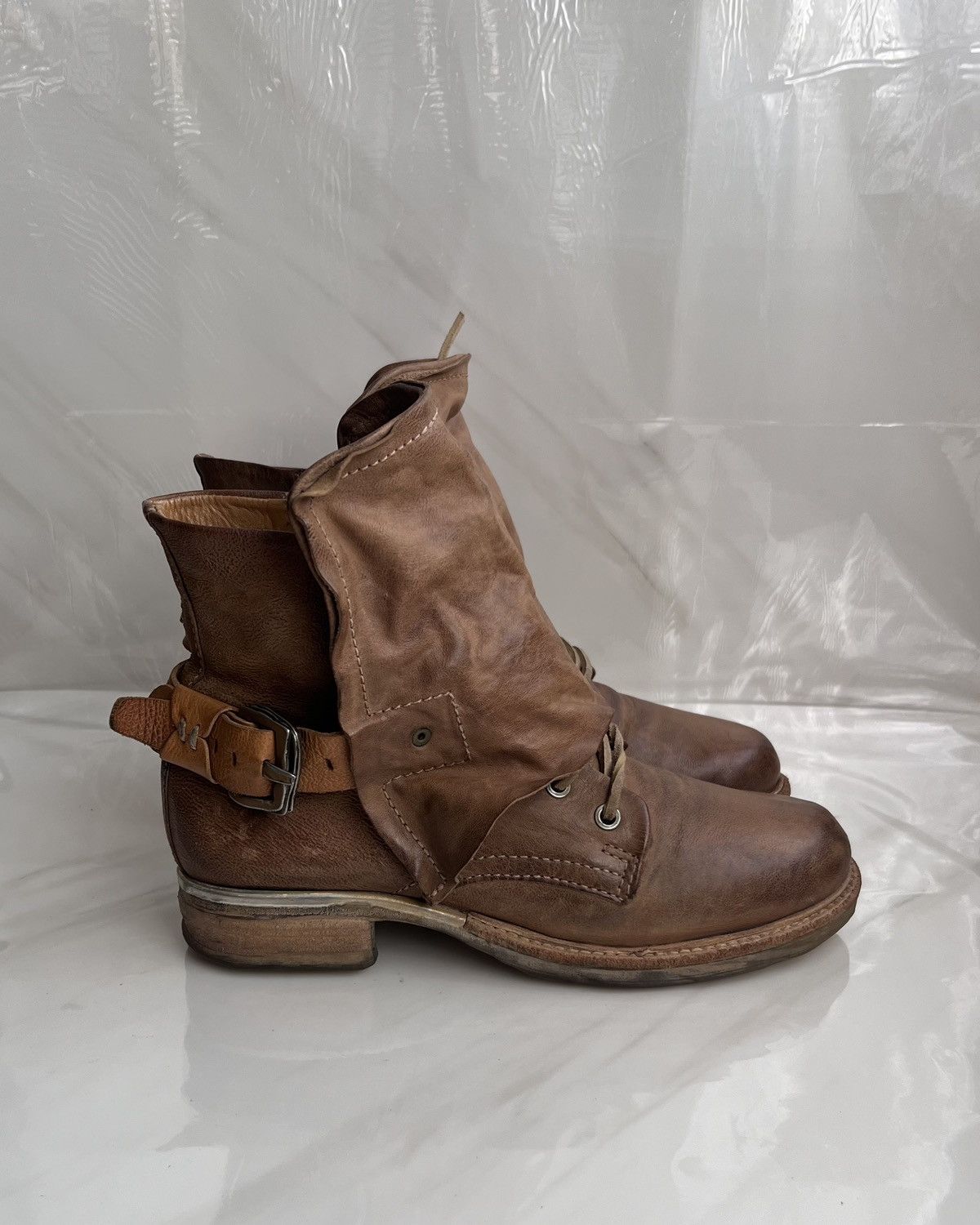 A.S.98 As 98 Airstep Zipper Boho Biker brown distressed boot Size US 8 / IT 38 - 4 Thumbnail