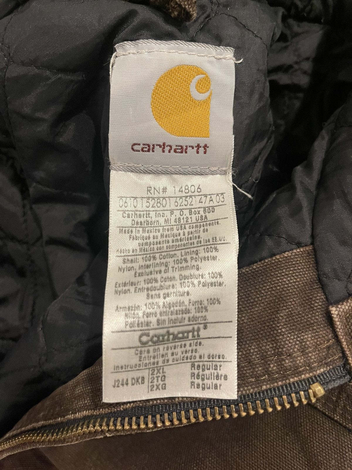 Carhartt Carharrt brown canvas jacket j140 Size US XXL / EU 58 / 5 - 3 Thumbnail