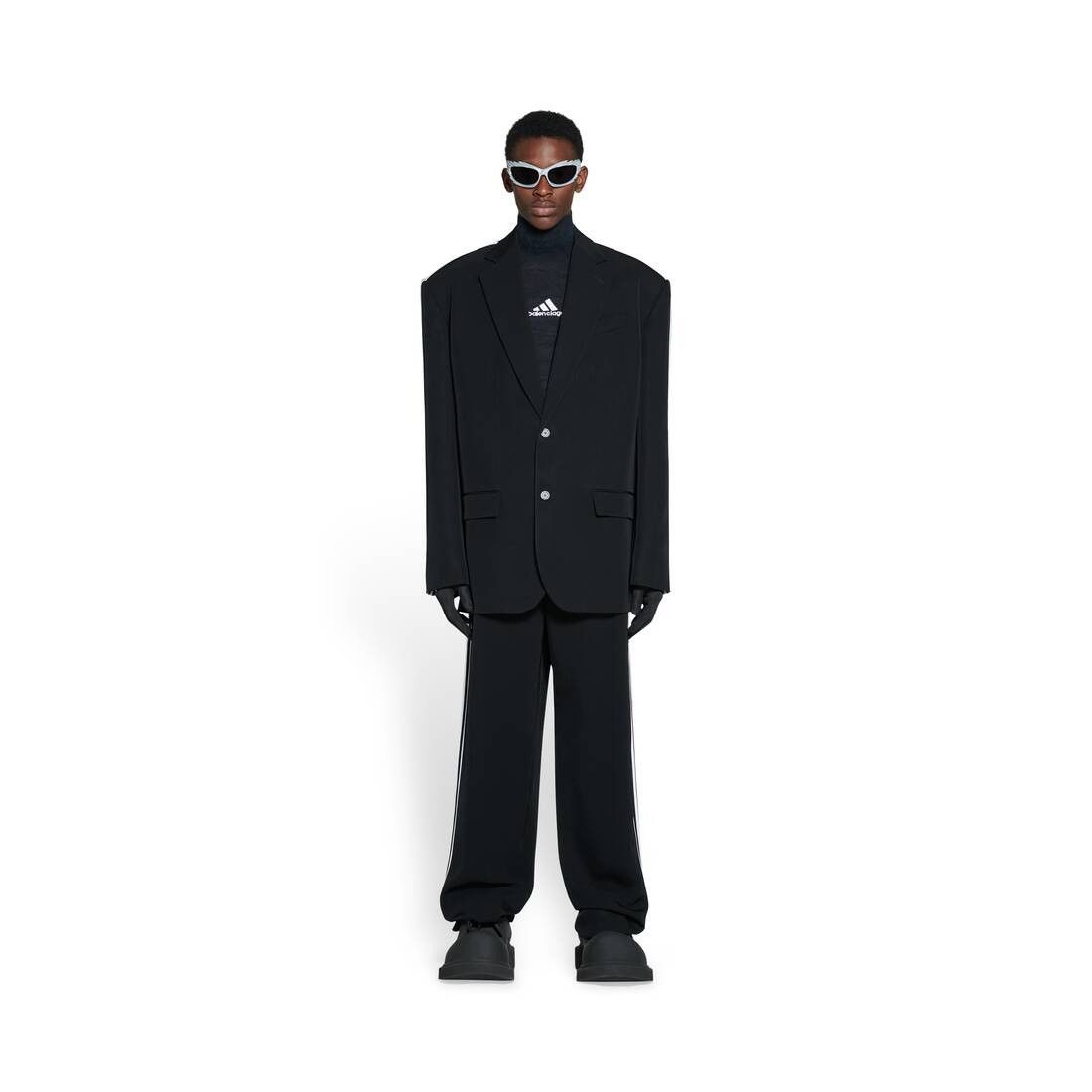 Adidas × Balenciaga o1w1db10824 Oversized Jacket in Black/White Size US XS / EU 42 / 0 - 2 Thumbnail