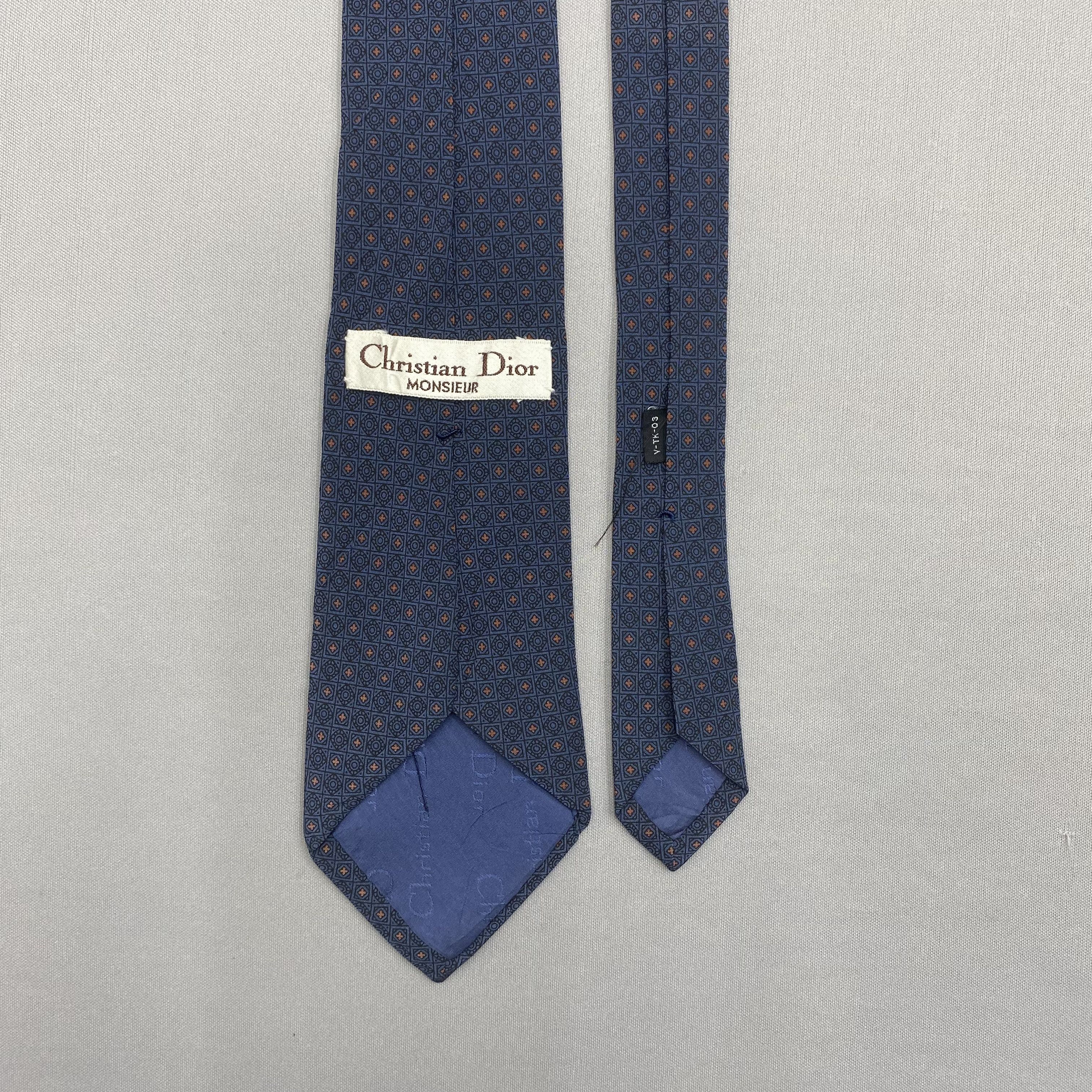 Japanese Brand Vintage Christian Dior SILK Necktie Cravate Pure Silk Size ONE SIZE - 6 Thumbnail