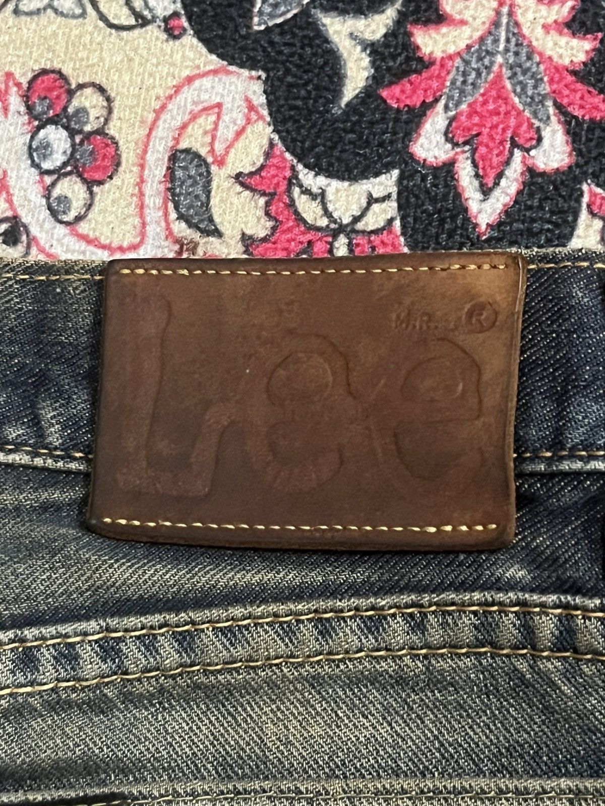 Vintage ⚡️Selvedge⚡️Vintage Lee Riders Sanforized Mud Washed Jeans Size US 27 - 12 Thumbnail