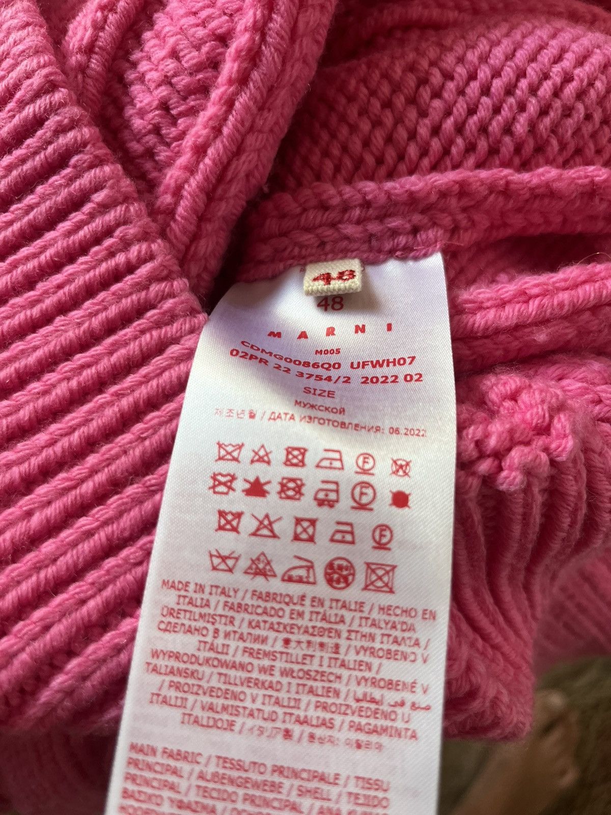 Marni Marni pink distressed stitching knit cardigan / sweater Size US M / EU 48-50 / 2 - 6 Thumbnail