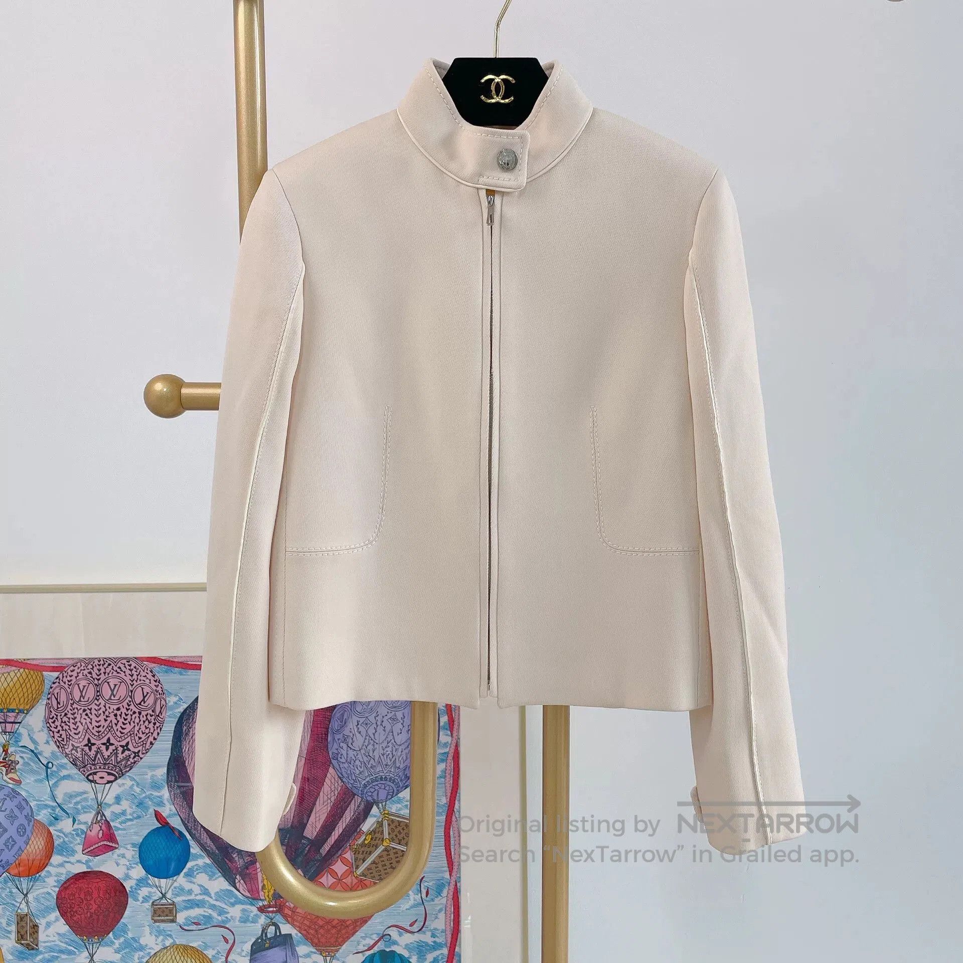 Hermes Hermes Beige Wool Coat Jacket. Size US S / EU 44-46 / 1 - 1 Thumbnail