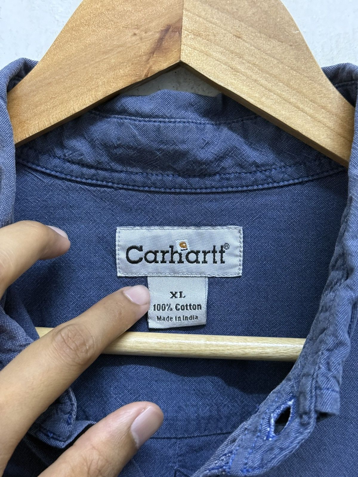 Carhartt Distressed Carhartt Cargo Pocket Button Up Shirt Size US XL / EU 56 / 4 - 5 Thumbnail
