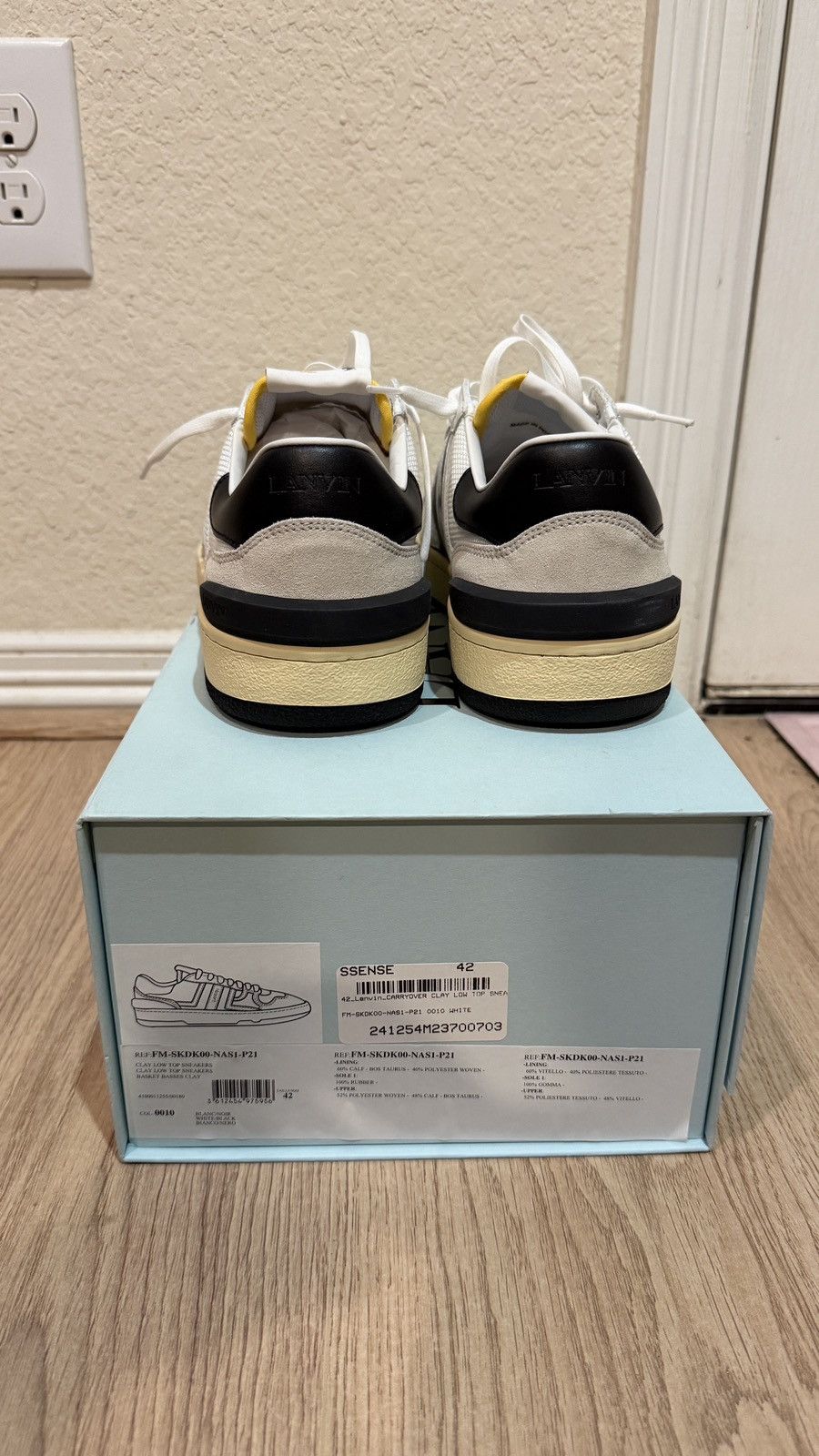 Lanvin Clay Sneaker White/Black
