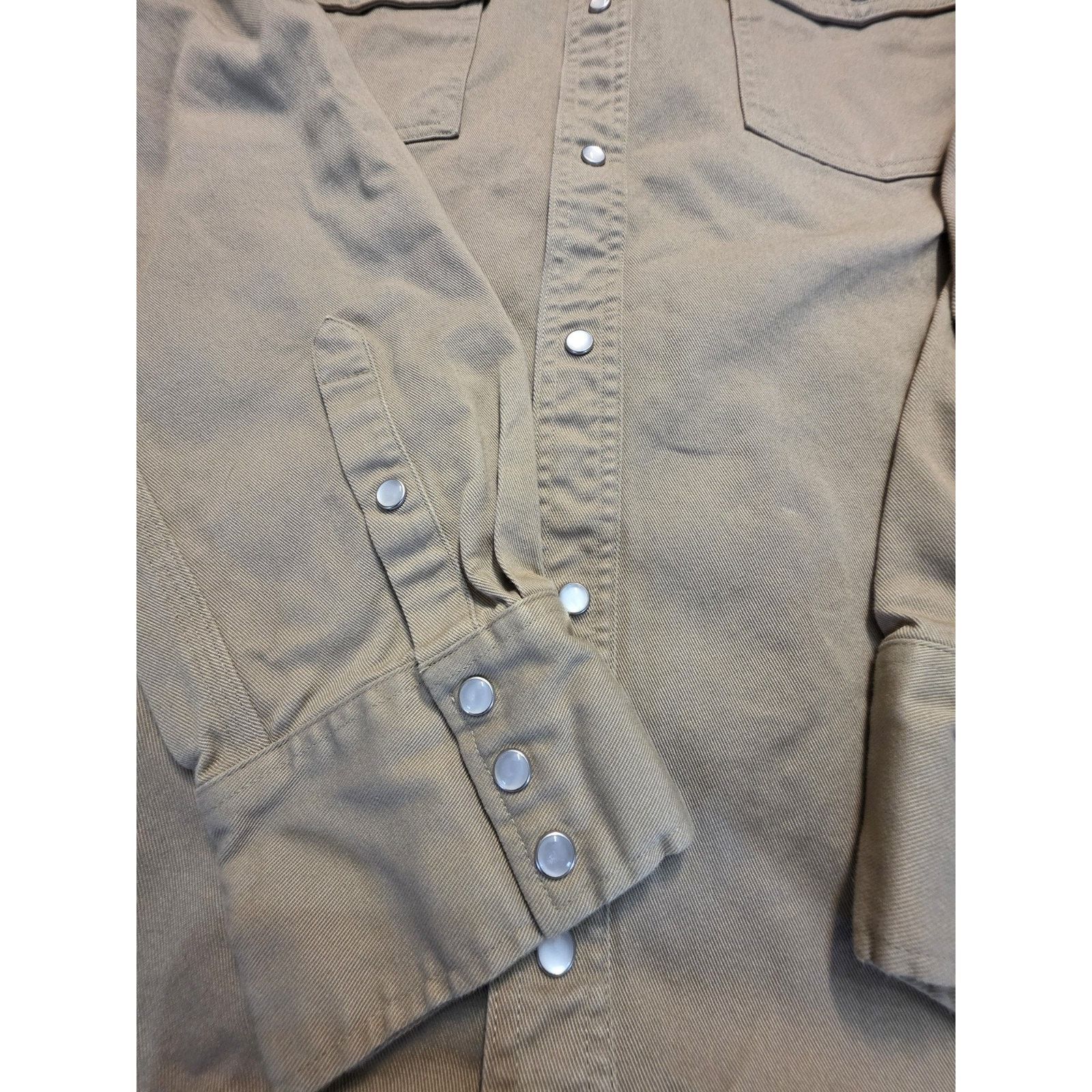 Carhartt Carhartt Pearl Snaps Tan Men's Size 2XL Work Shirt Size US XXL / EU 58 / 5 - 2 Thumbnail
