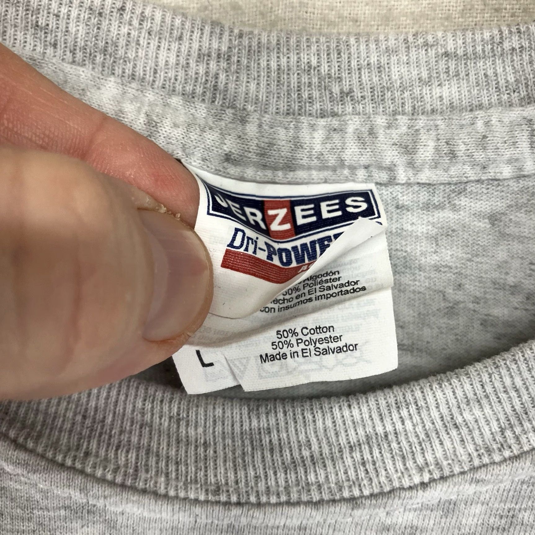 Jerzees Mens JERZEES T-Shirt Large St. Louis Street Rod Association's 2016 Logo Gray Cotton Polyester Crew Neck Short Sleeve Casual Size US L / EU 52-54 / 3 - 5 Thumbnail