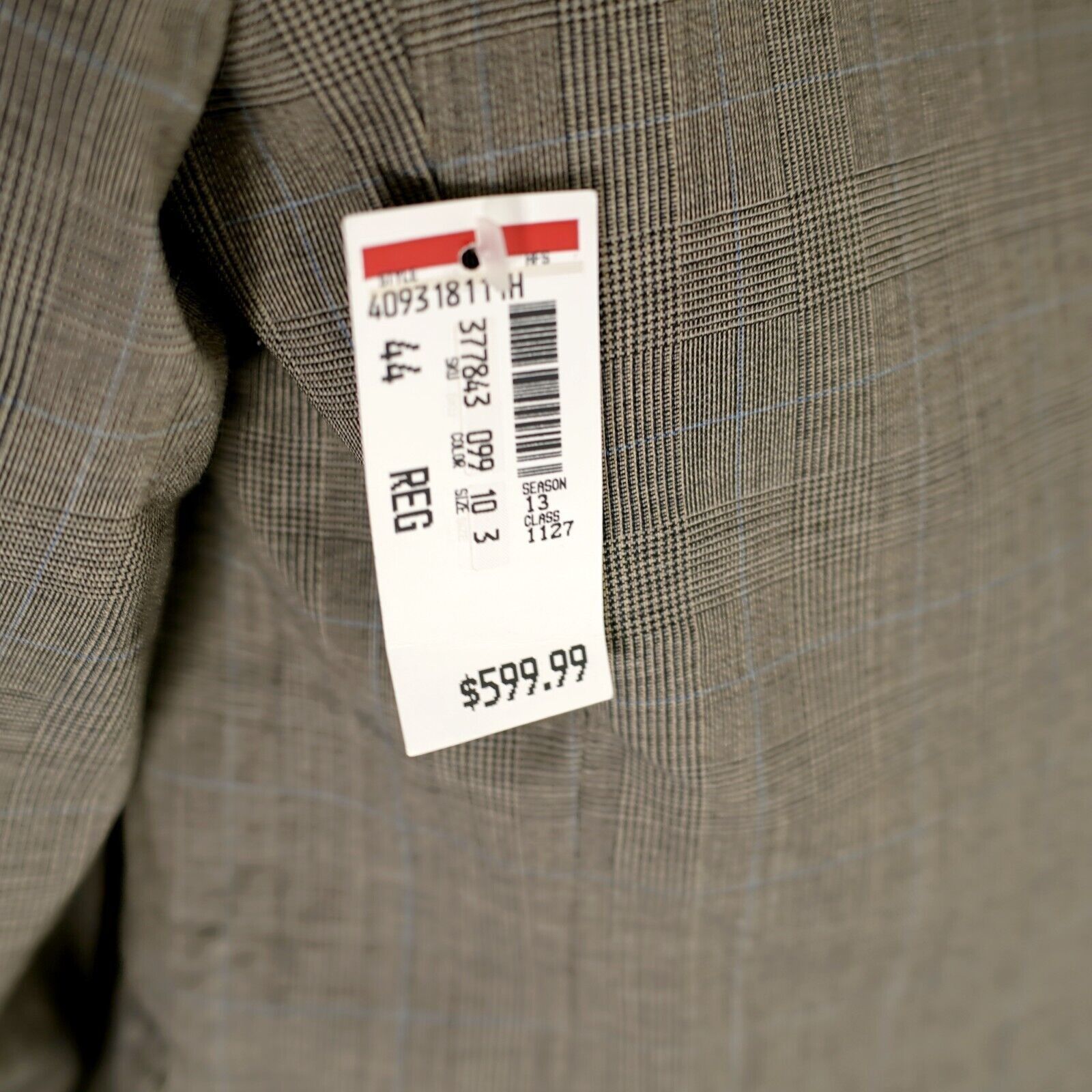 Hickey Freeman Hickey Freeman Collection Boardroom Wool Beige Glen Plaid 2 Size 42 - 6 Thumbnail