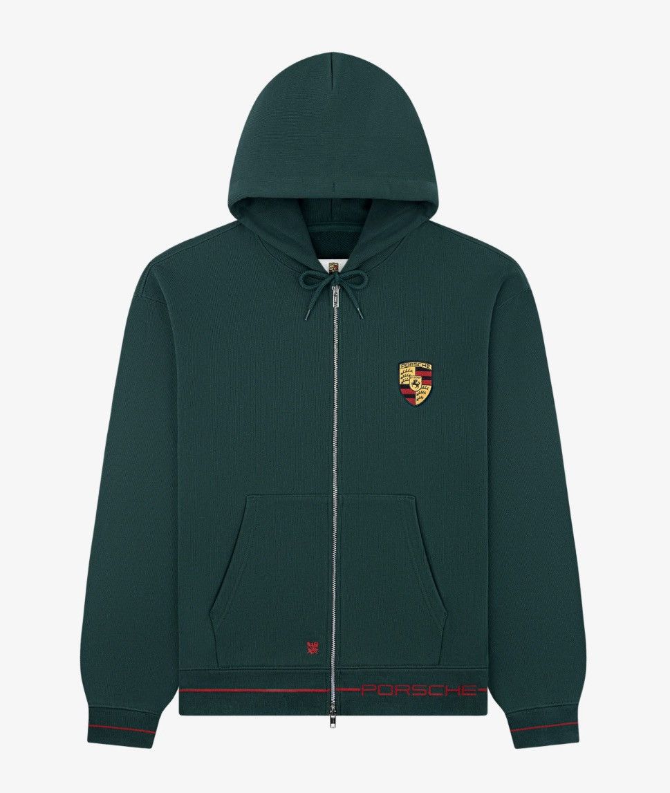 Aime Leon Dore × Porsche Design Aime Leon Dore ALD / Porsche Full-Zip Hoodie Green XL Size US XL / EU 56 / 4 - 1 Thumbnail