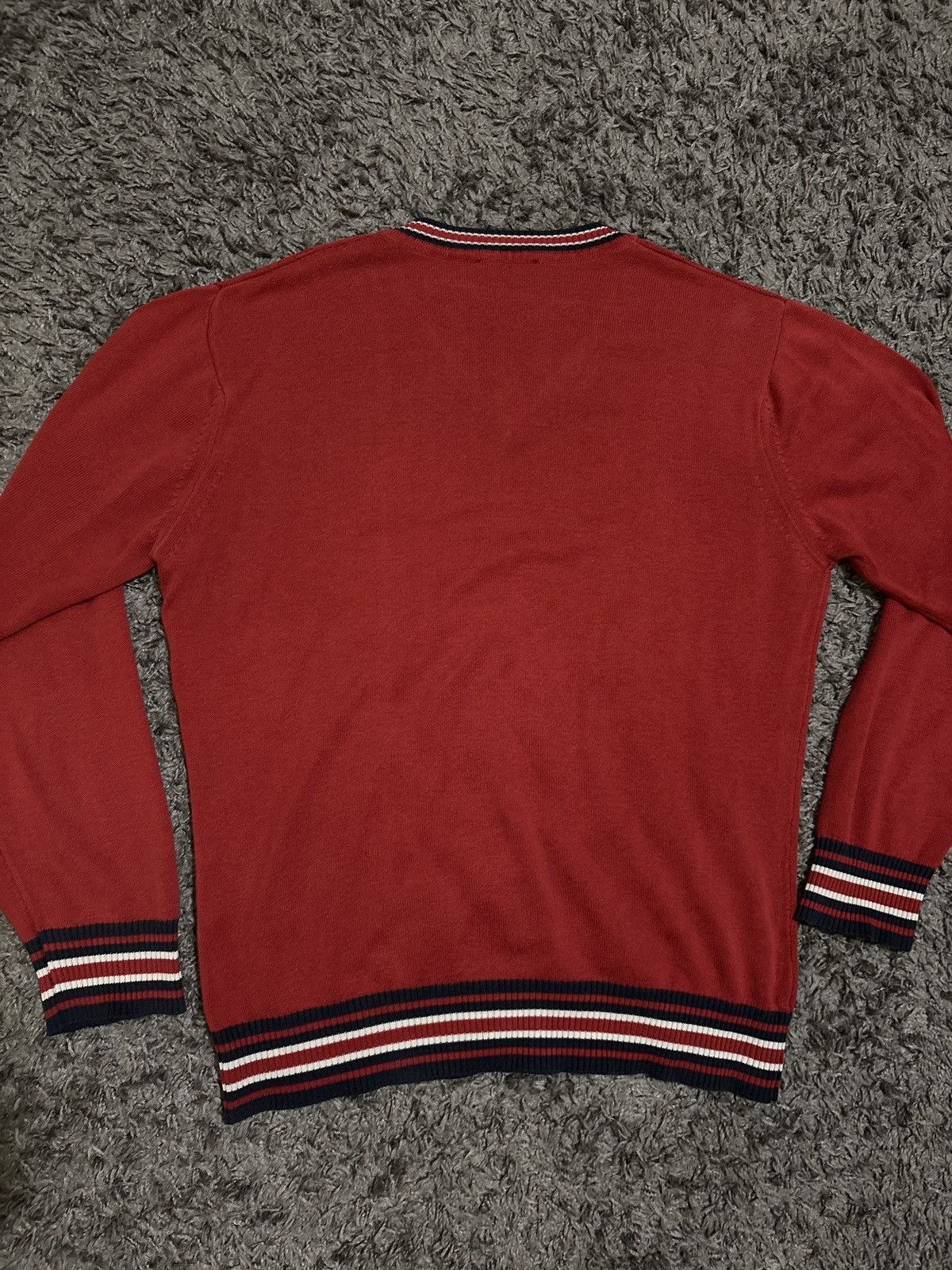 Fred Perry Fred Perry Diamond Pattern V-Neck Sweater Size US M / EU 48-50 / 2 - 5 Thumbnail