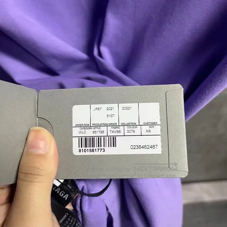 Balenciaga Balenciaga Lavender Logo Print Short Sleeve. Size US XS / EU 42 / 0 - 4 Thumbnail
