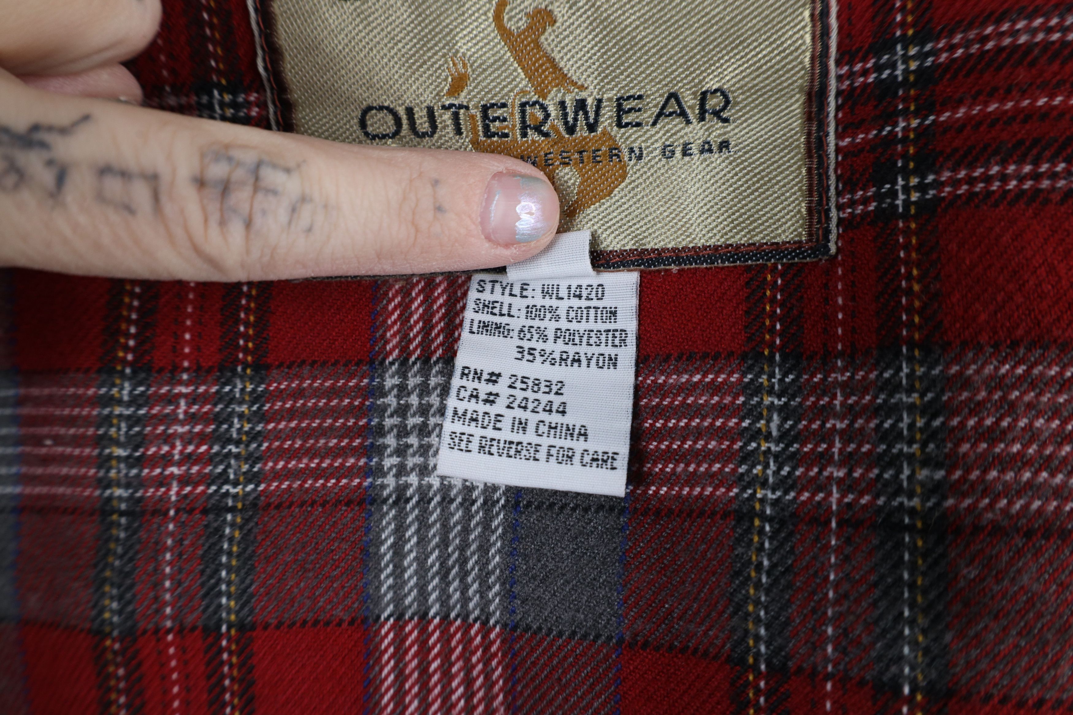 Vintage × Wrangler Vintage 90s Wrangler Collar Flannel Lined Canvas Vest Jacket Size US L / EU 52-54 / 3 - 8 Thumbnail