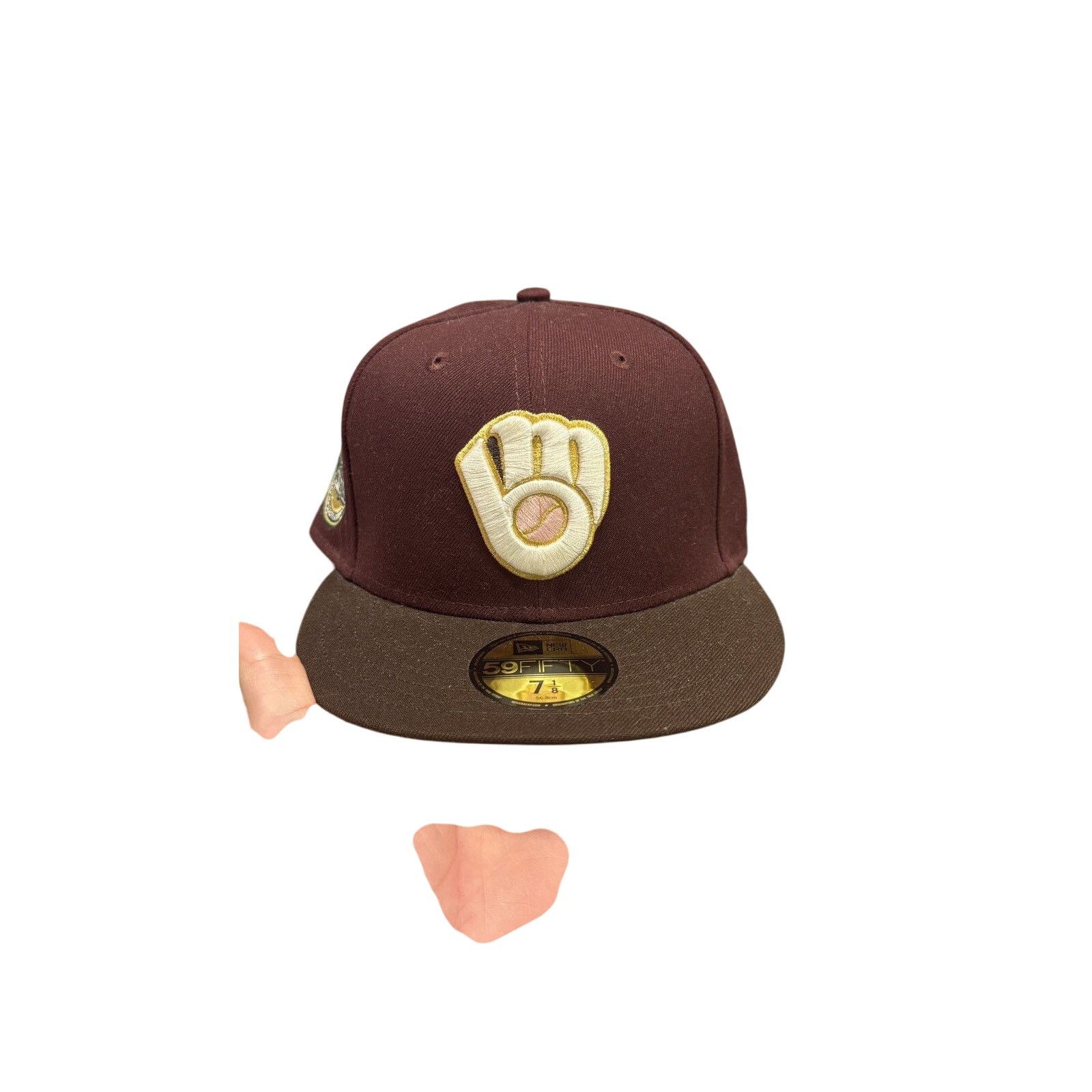 New Era New Era 59FIFTY Milwaukee Brewers Dark Cherry Hat Club Size ONE SIZE - 1 Thumbnail