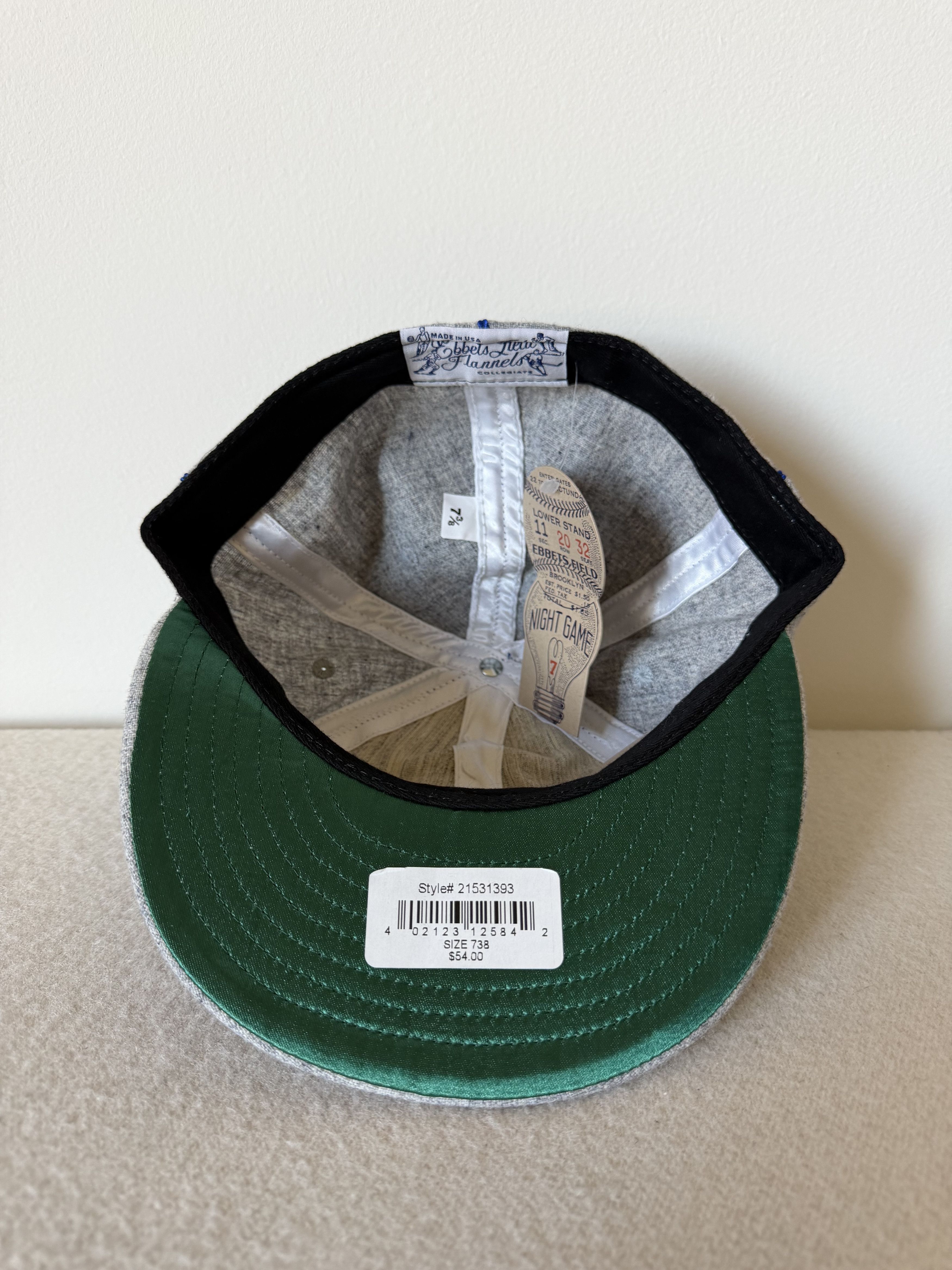 7 3/8 Ebbets Southern Methodist University 1941 Vintage Hat