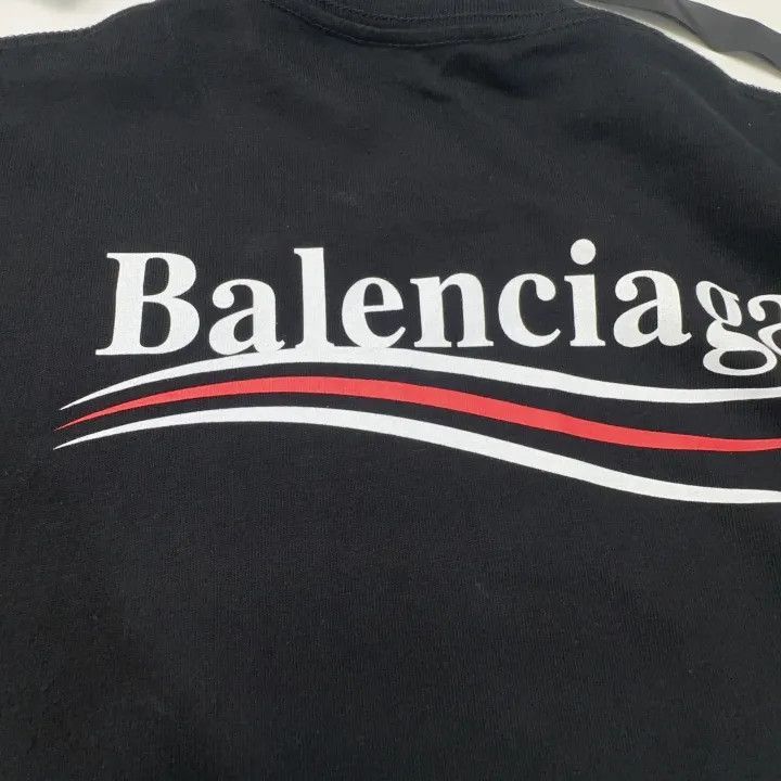 Balenciaga Balenciaga Logo Print Short Sleeve T-Shirt 0079-2507 Size S / US 4 / IT 40 - 4 Thumbnail