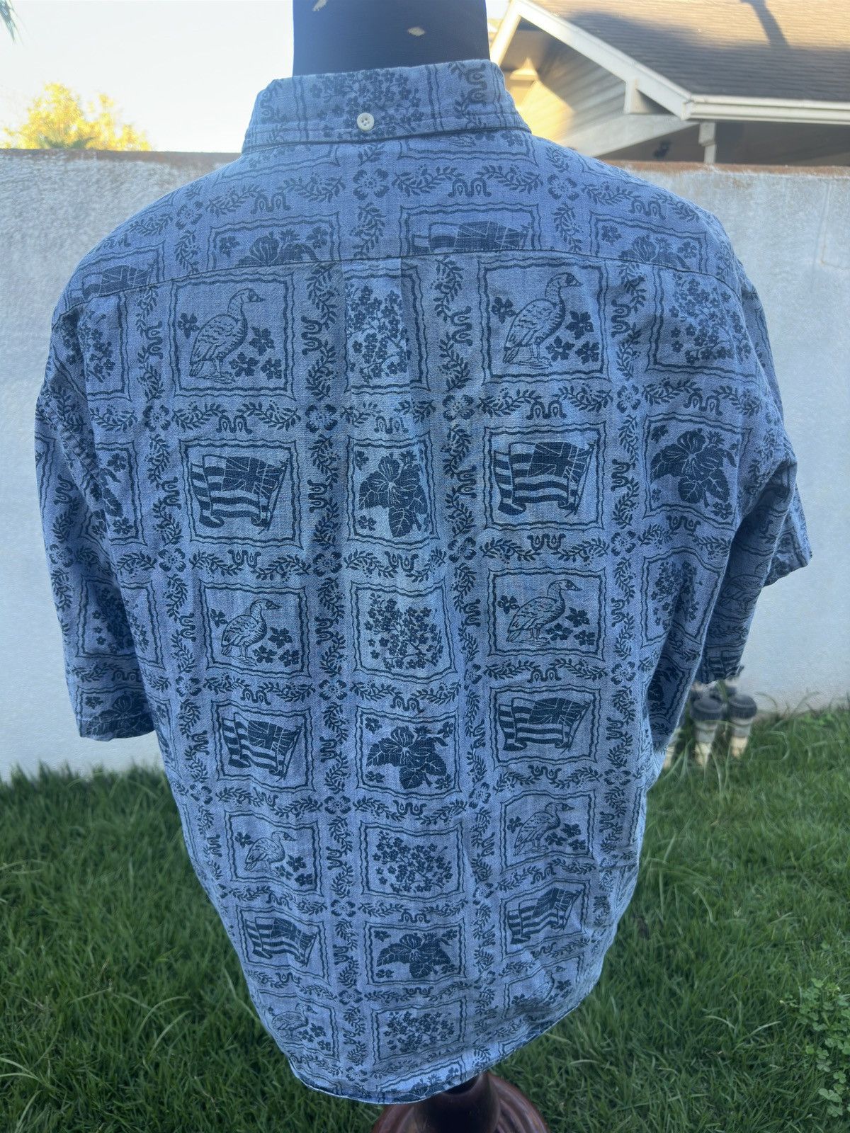 Reyn Spooner PreOwned Reyn Spooner Blue Hawaiian Shirt Men's XL Size US XL / EU 56 / 4 - 2 Thumbnail