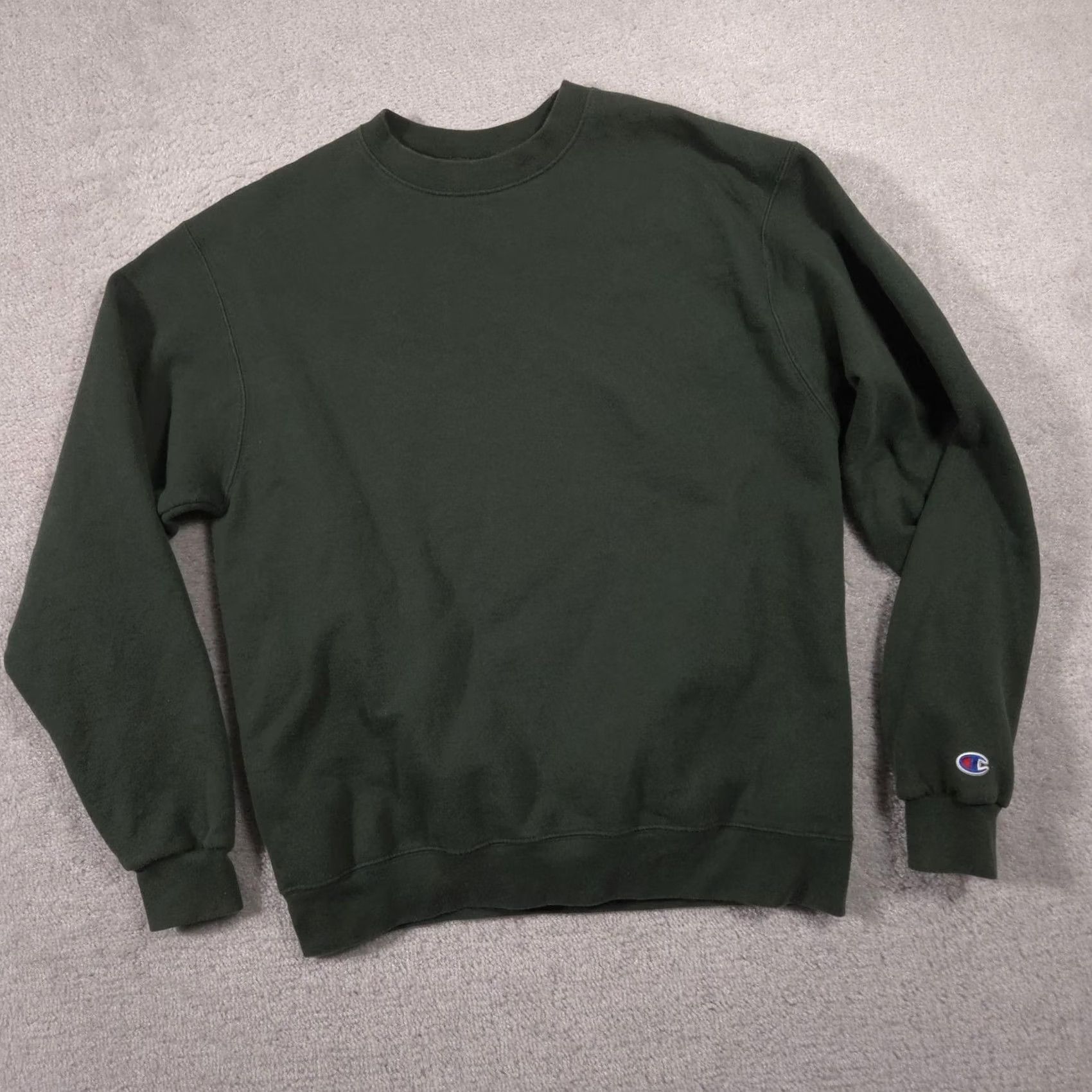 Champion VINTAGE Champion Sweatshirt Mens Large Green Crewneck Pullover C Logo Fleece Size US L / EU 52-54 / 3 - 2 Thumbnail