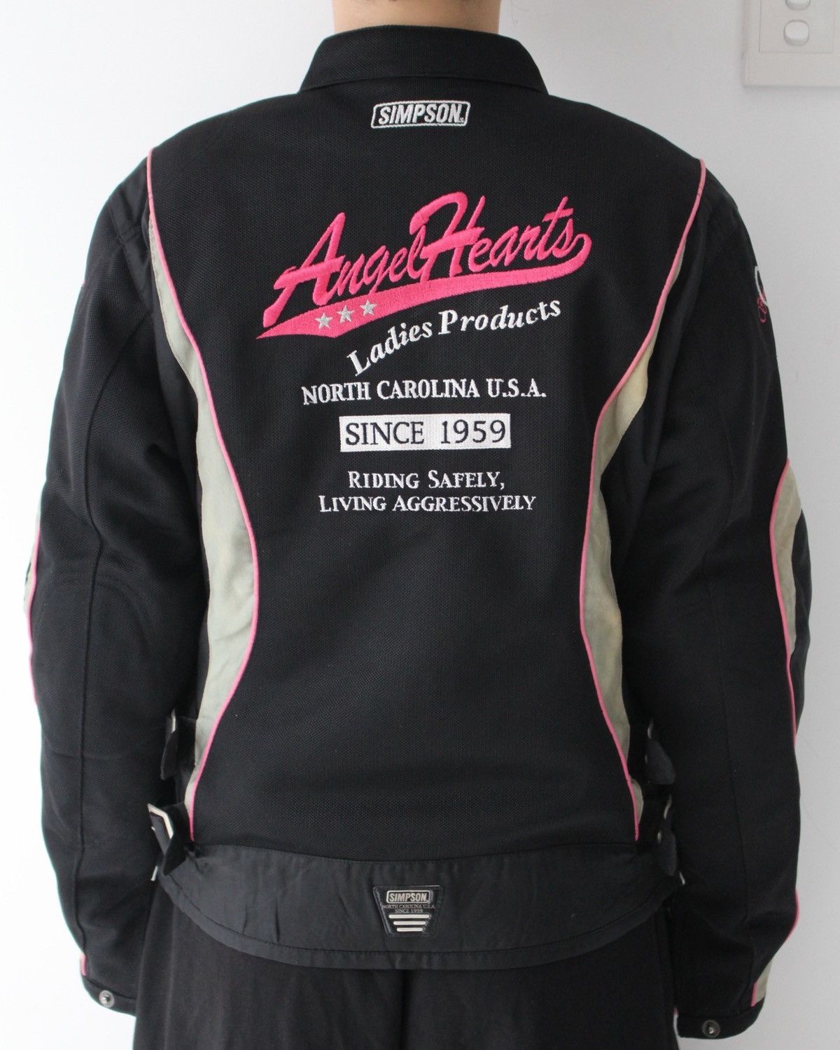 Vintage 2000S SIMPSON ANGELHEARTS LADIES PRODUCT RACING JACKET Size US L / EU 52-54 / 3 - 3 Thumbnail