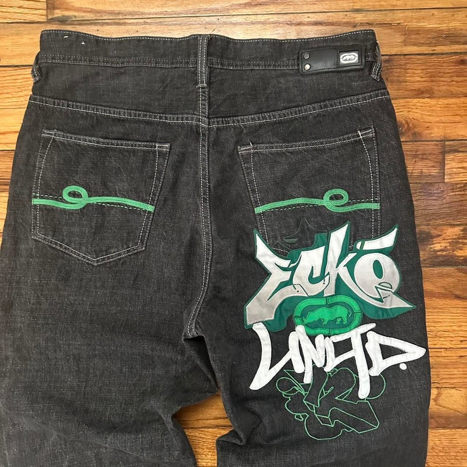 Ecko Unltd. × Vintage Rare Ecko Unltd Y2K Graffiti Baggy Jeans Skate 36x29 Size US 36 / EU 52 - 2 Thumbnail