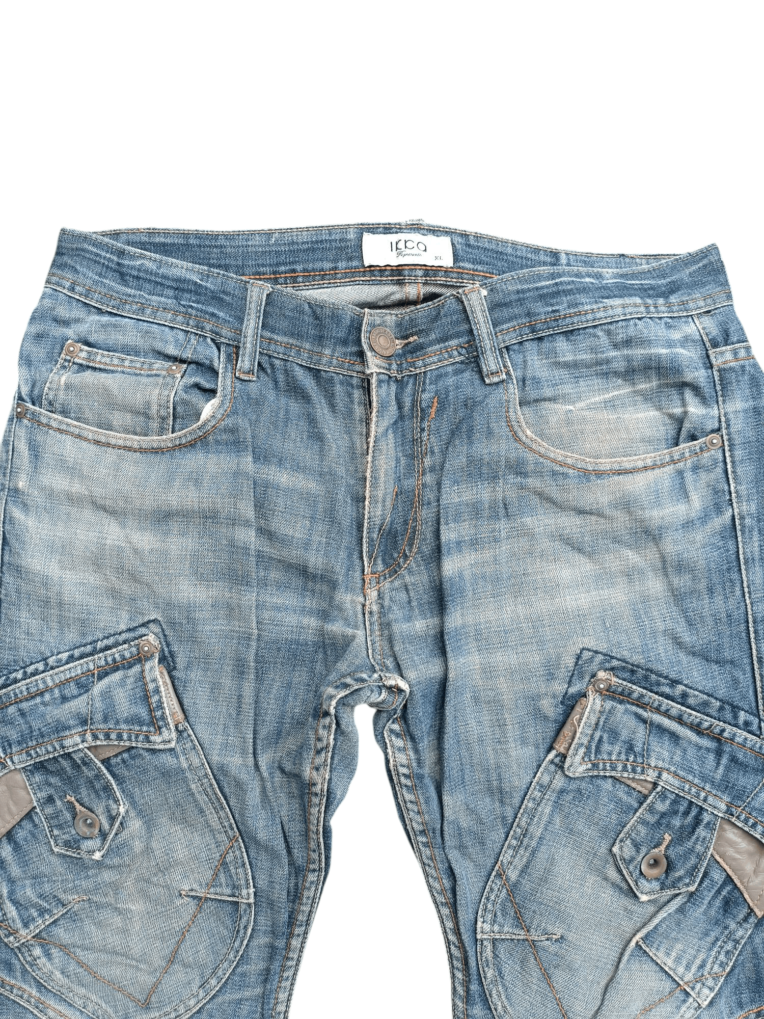 Japanese Brand FYEE 🔥 IKCA DISTRESSED RARE DESIGN DENIM E240i Size US 34 / EU 50 - 3 Thumbnail
