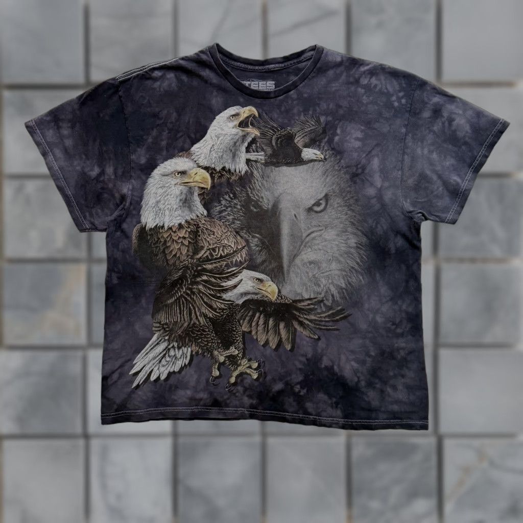 The Mountain VINTAGE The Mountain Shirt Mens XL Black Tie Dye Bald Eagle Graphic Patriotic USA Size US XL / EU 56 / 4 - 1 Thumbnail