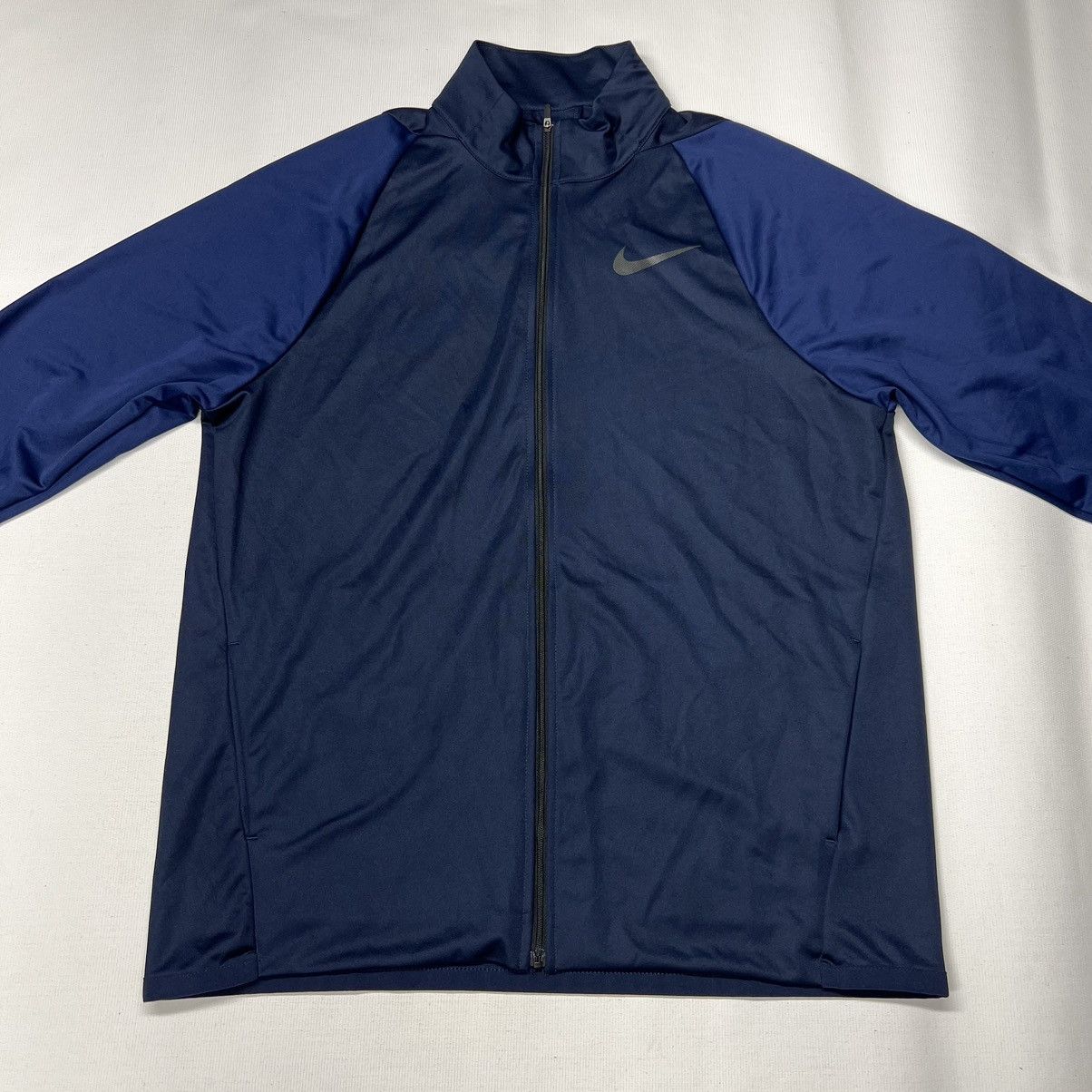 Nike Nike Dri Fit Jacket Zip Blue Fleece Swoosh Logo Active Size US M / EU 48-50 / 2 - 2 Thumbnail