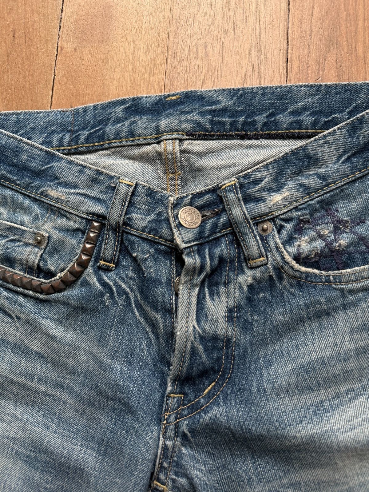 Hysteric Glamour Hysteric Glamour Flared Studded Paint Denim Jeans Size US 30 / EU 46 - 5 Thumbnail