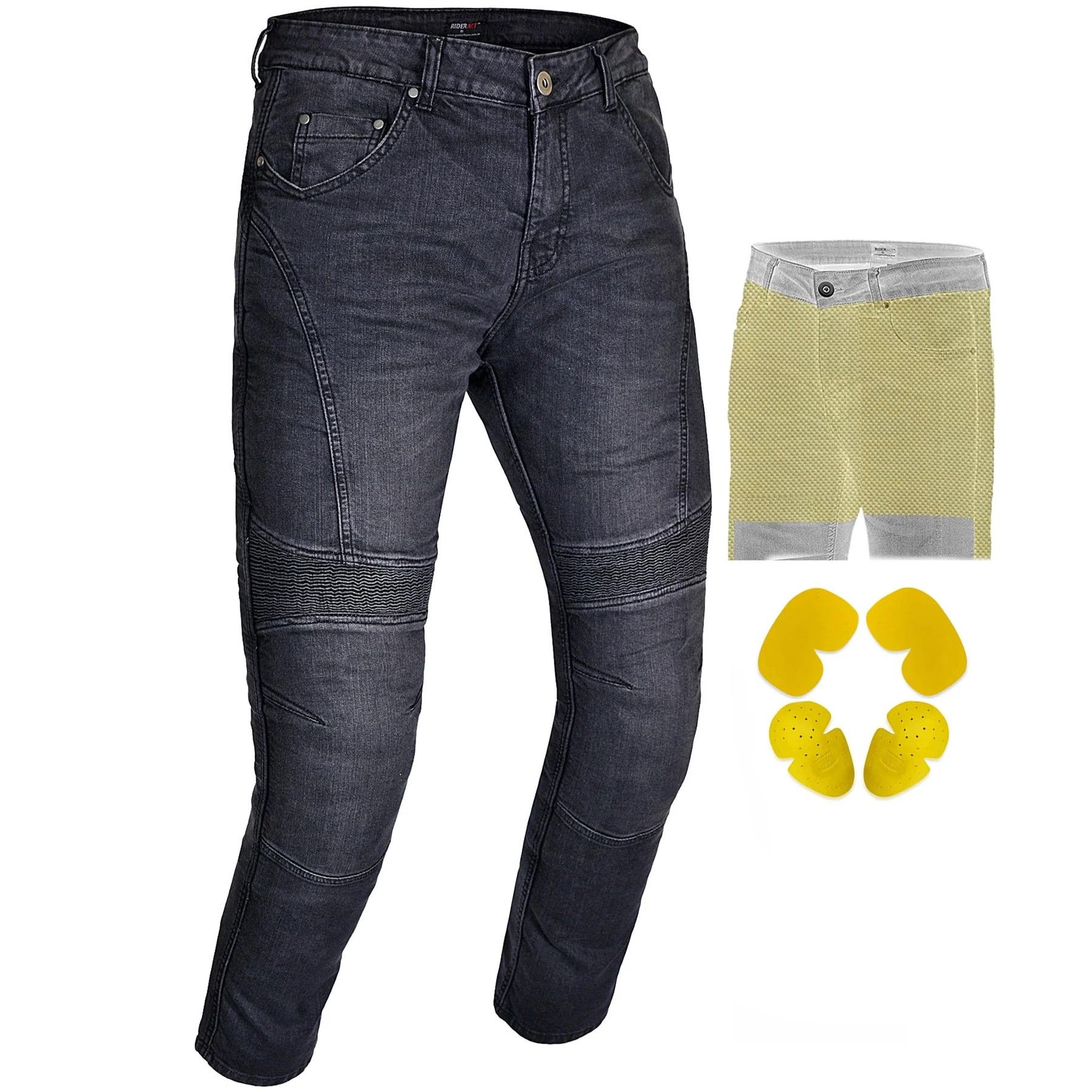 Other Men's Reinforced Bikers Jeans Motorbike Pants Black Size US 34 / EU 50 - 2 Thumbnail