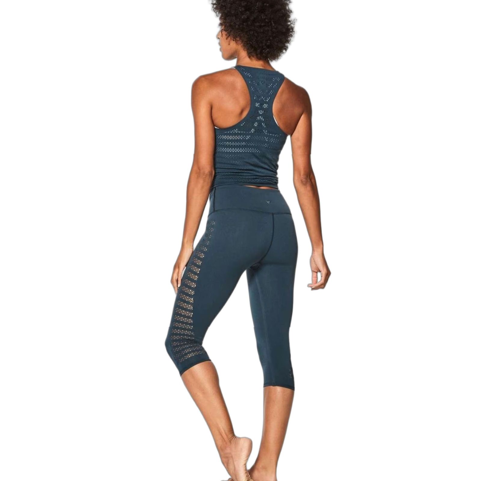 Lululemon Lululemon Capri Crop Leggings Women's 10 Blue Yoga Athletic Activewear Size 32" / US 10 / IT 46 - 1 Thumbnail